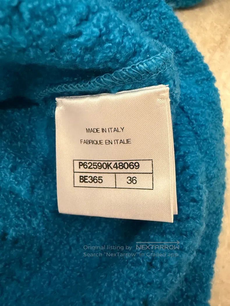 Chanel Chanel 19k autumn and winter peacock blue two-pocket knitt Size XS / US 0-2 / IT 36-38 - 4 Thumbnail