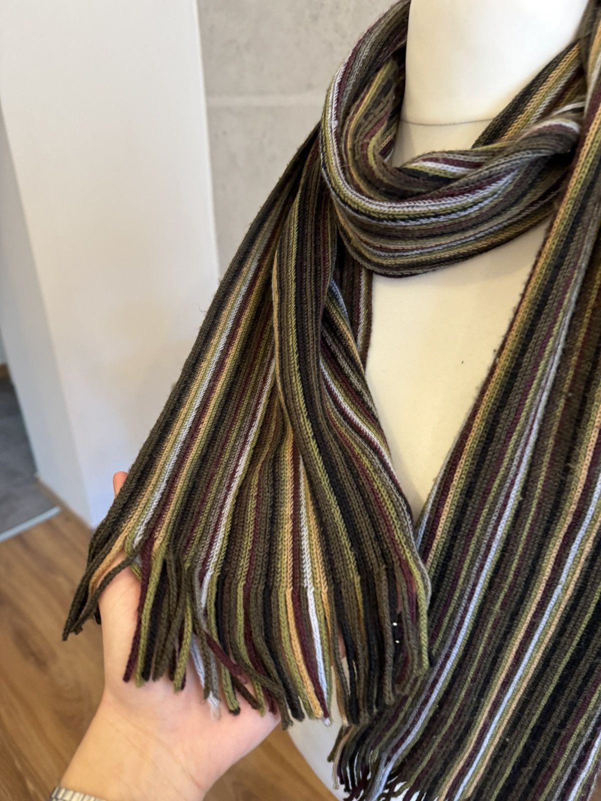 Vintage Vintage avant garde scarf wool 90s 00s if6was9 lgb skater Size ONE SIZE - 4 Thumbnail