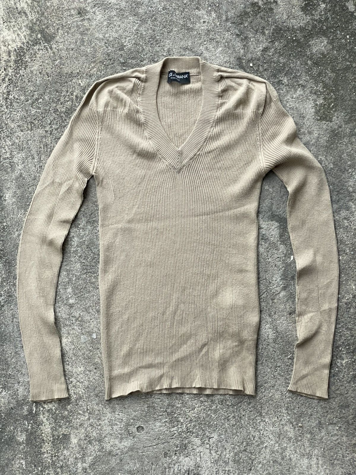 Dolce & Gabbana Knit V-neck slim fit Size US S / EU 44-46 / 1 - 1 Thumbnail
