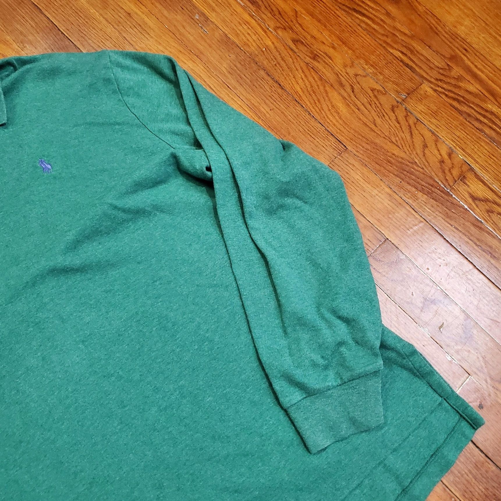 Polo Ralph Lauren Polo Ralph Lauren Polo Shirt Mens XL Green Long Sleeve Pony Logo Casual Cotton Size US XL / EU 56 / 4 - 3 Thumbnail