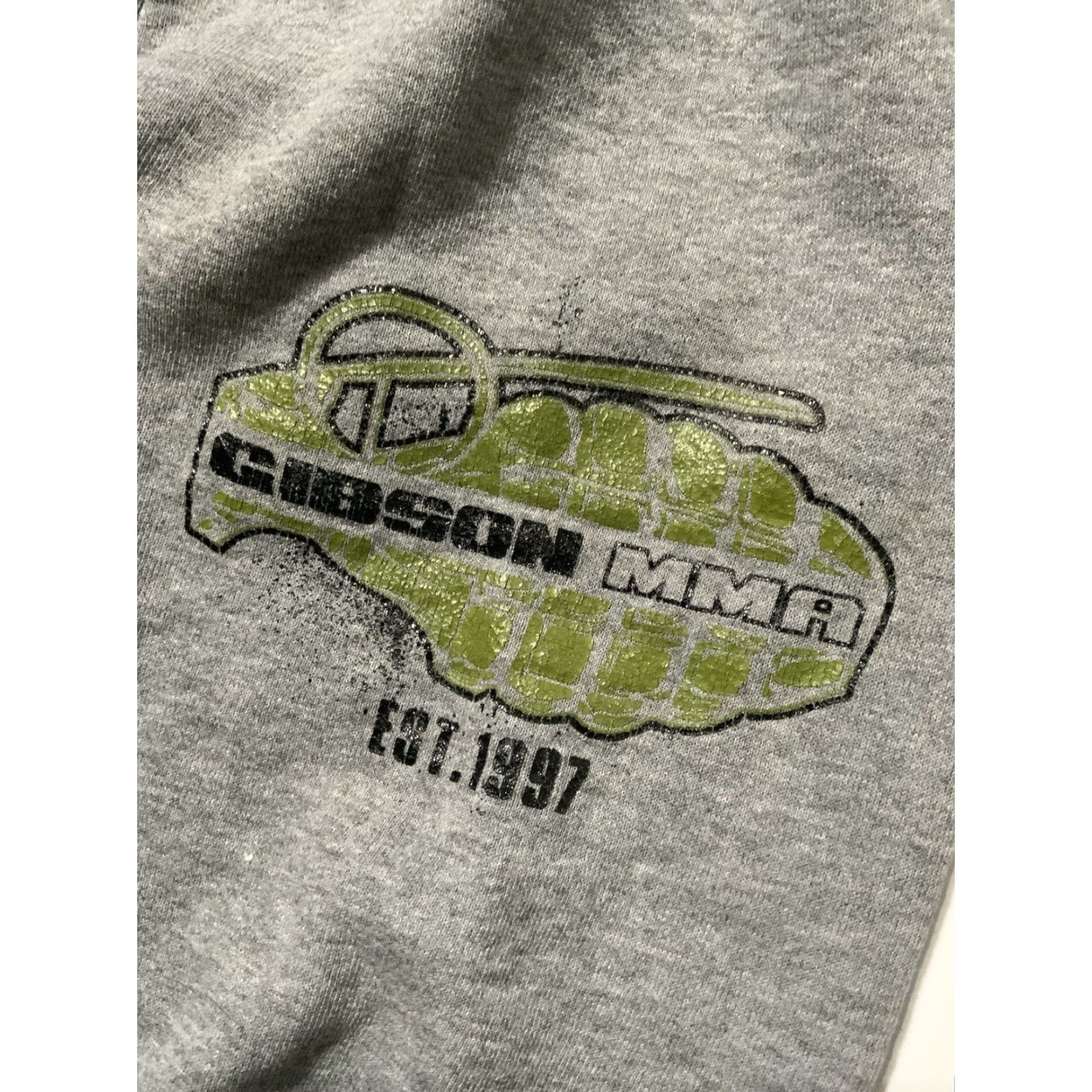 Russell Athletic VINTAGE Russell Athletic Lance Gibson MMA Grenade Tank Kickboxing Jogger Sweatpants Sz.L Gray Mens Sweatpants Size US 33 - 6 Thumbnail