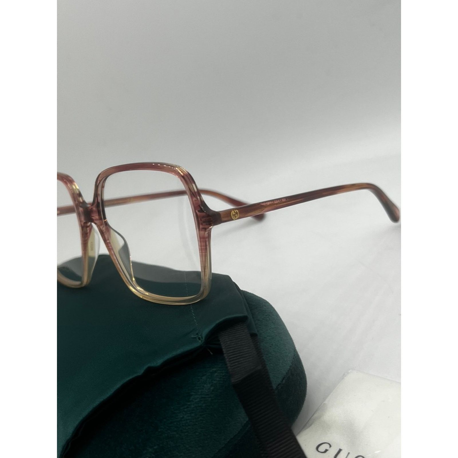 Gucci NEW Gucci GG1003O Pink Ombre Square Eyeglasses Frames Size ONE SIZE - 4 Thumbnail