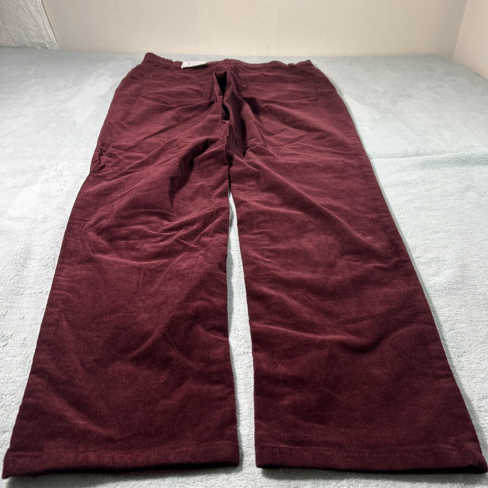 Croft & Barrow Velveteen Corduroy Straight Pants Women 10 32x30 Velour Soft Size 32" / US 10 / IT 46 - 1 Thumbnail