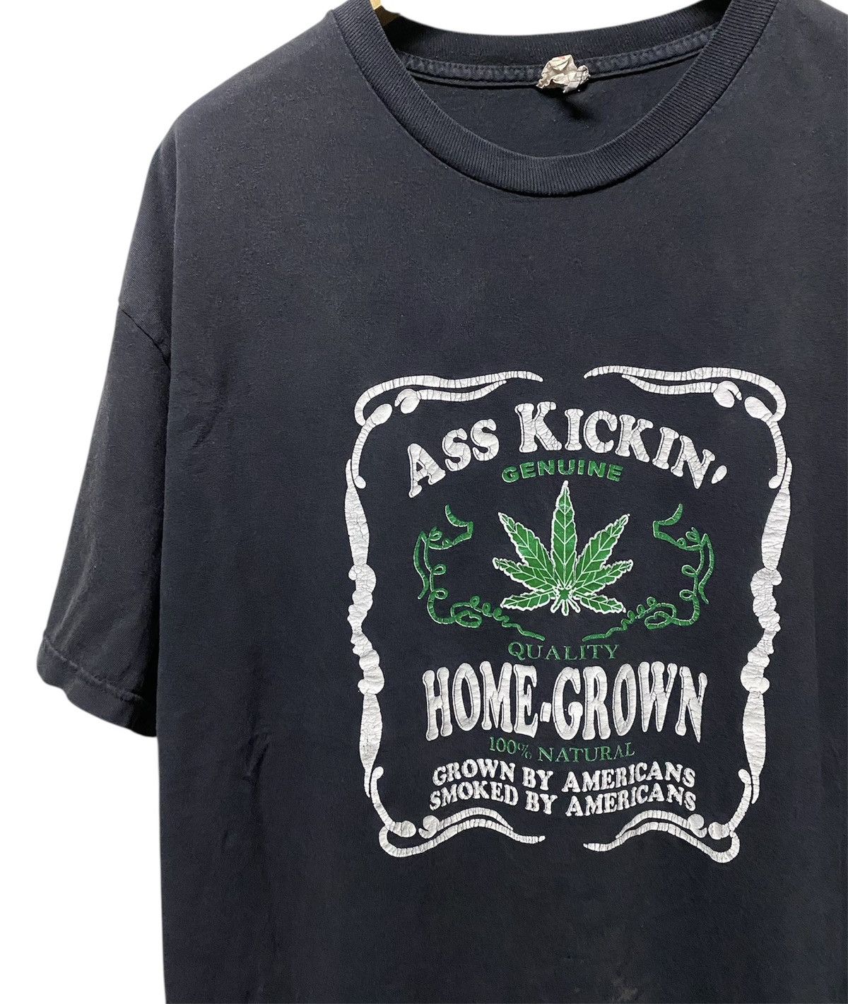 Vintage Vintage Ass Kickin Home Grown Marijuana Tee Size US XL / EU 56 / 4 - 2 Thumbnail