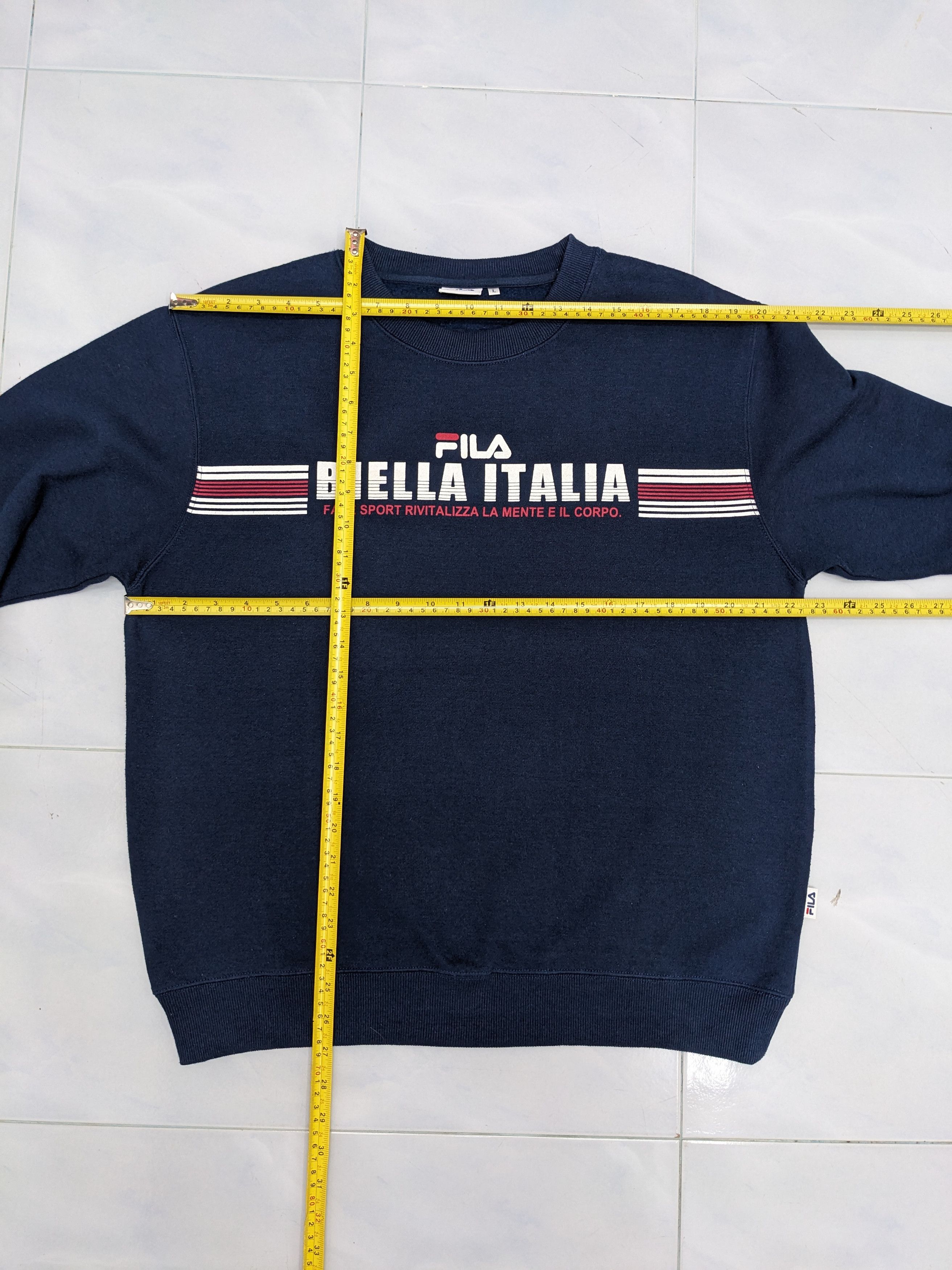 Fila Vintage FILA BIELLA ITALIA Striped Crewneck Sweatshirt Size US L / EU 52-54 / 3 - 7 Thumbnail