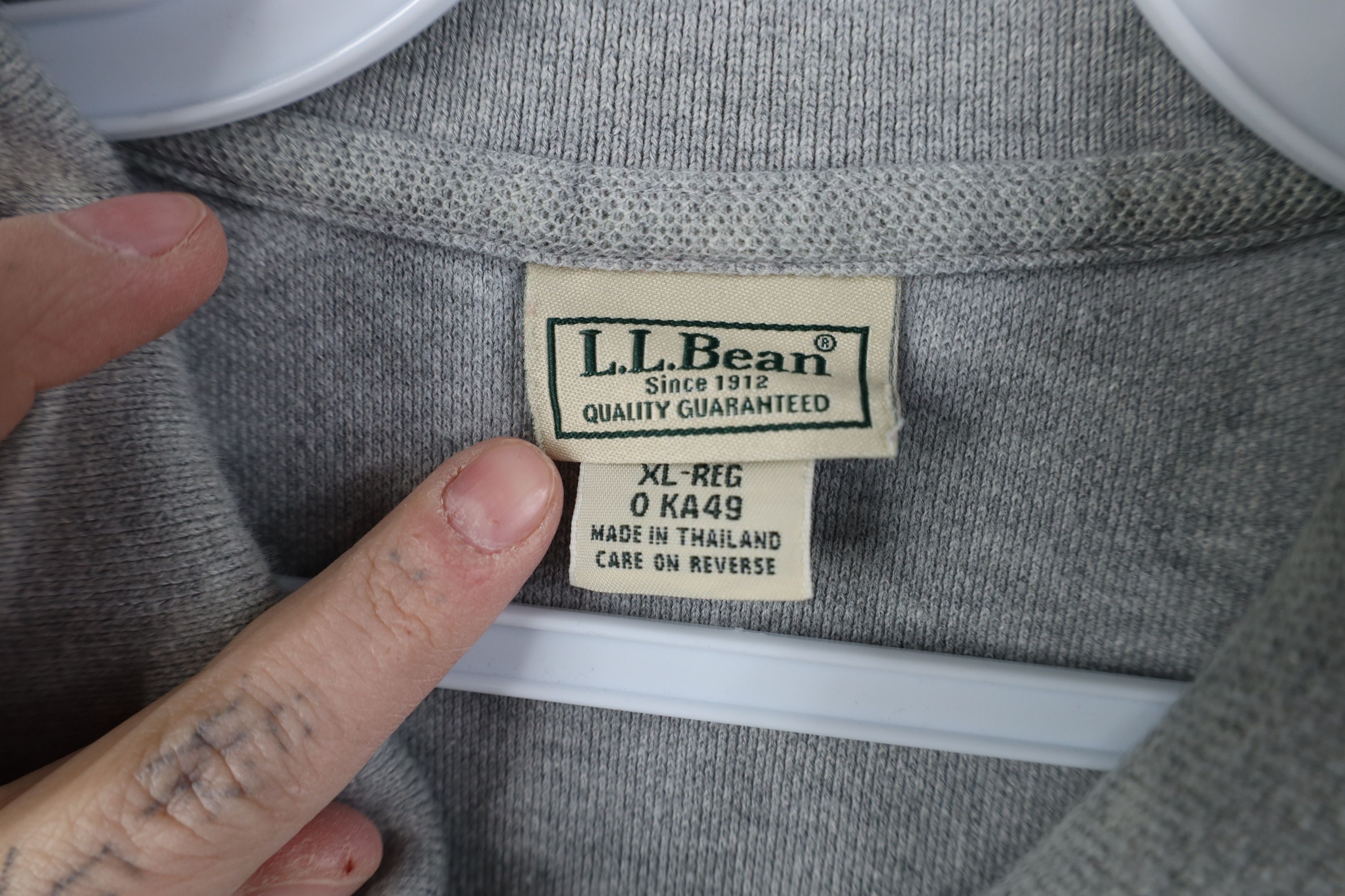 L.L. Bean Vintage 90s LL Bean Cotton Collared Golf Polo Shirt Gray Size US XL / EU 56 / 4 - 8 Thumbnail