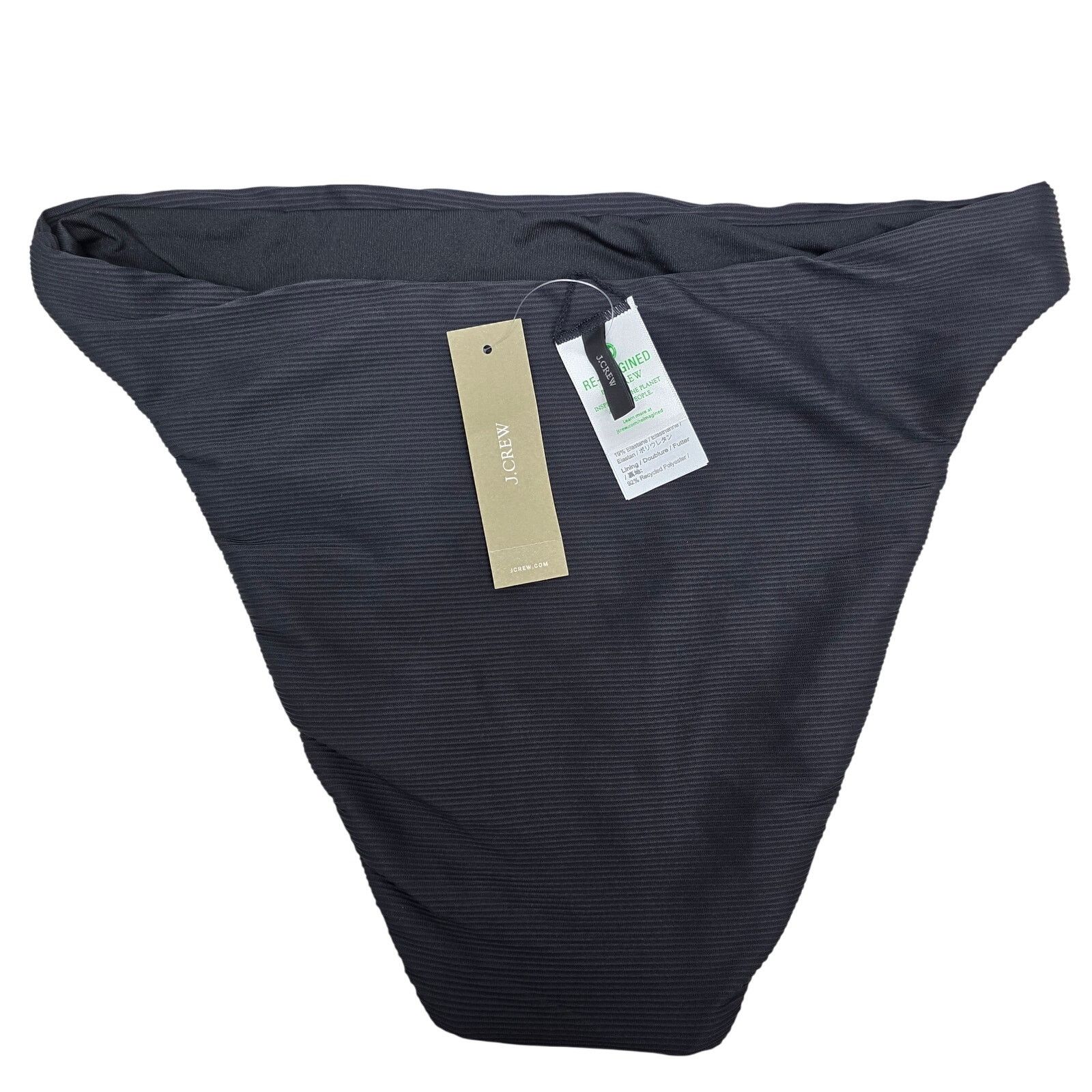 J.Crew NWT J. Crew Ribbed high-rise cheeky bikini bottom Sz S BE808 Size ONE SIZE - 5 Thumbnail