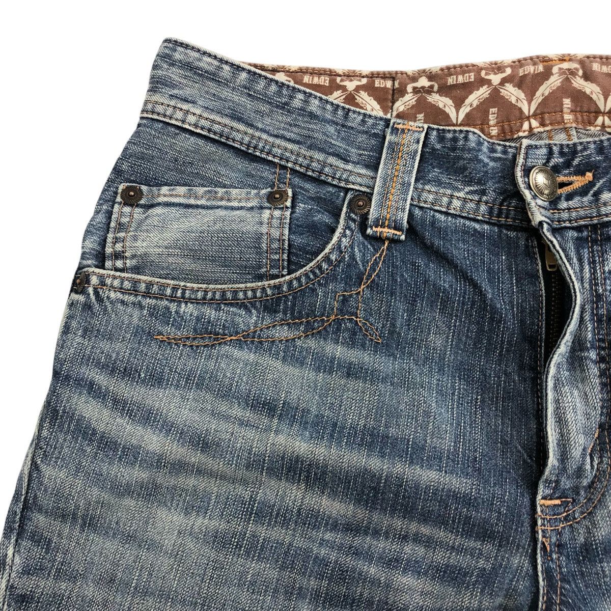 If Six Was Nine × Japanese Brand × Le Grande Bleu (L.G.B.) Vintage Edwin XV Distressed Faded Bootcut Flared Jeans Lgb Size US 37 - 13 Thumbnail