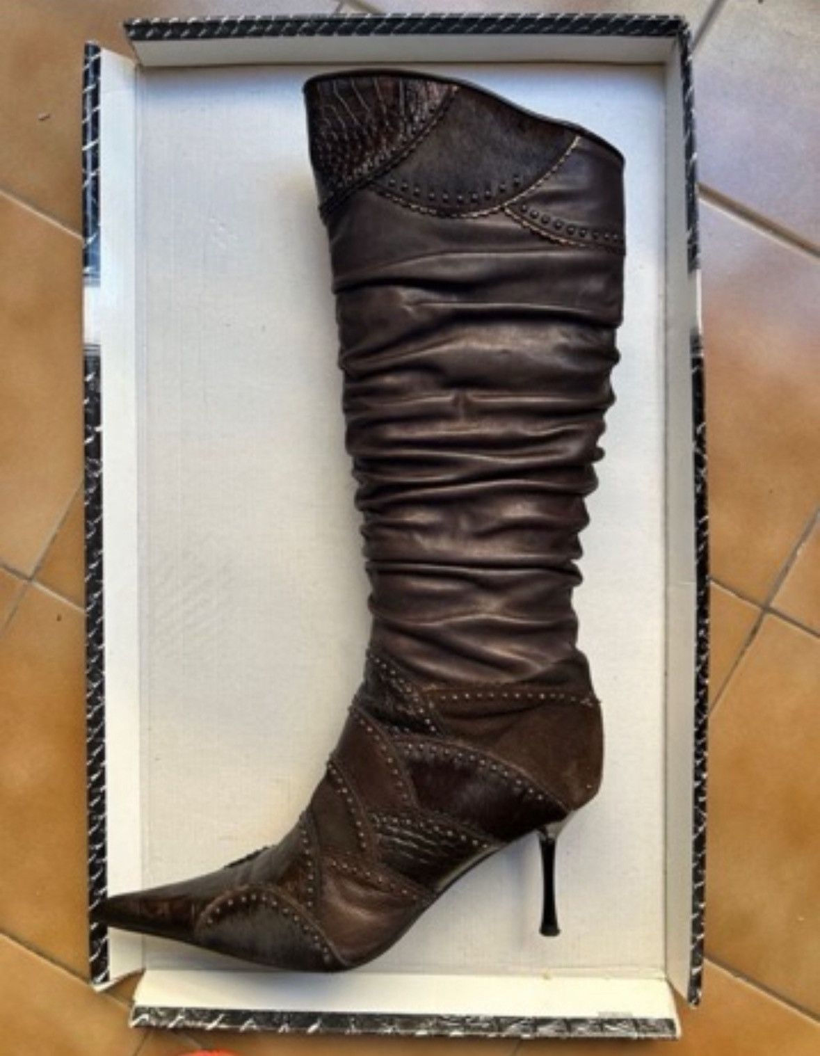 Other El Dantes brown leather high boots 40 Size US 9 / IT 39 - 2 Thumbnail