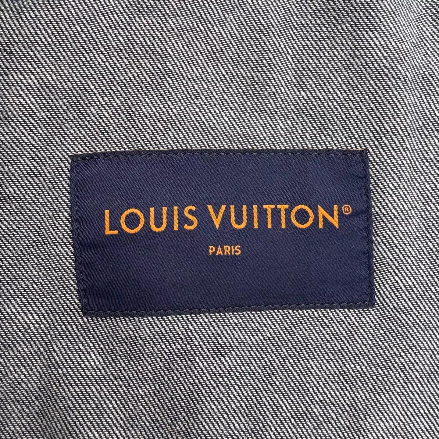 Louis Vuitton LV FW25 No-Collar Denim Print Shirt Jacket Size US M / EU 48-50 / 2 - 3 Thumbnail