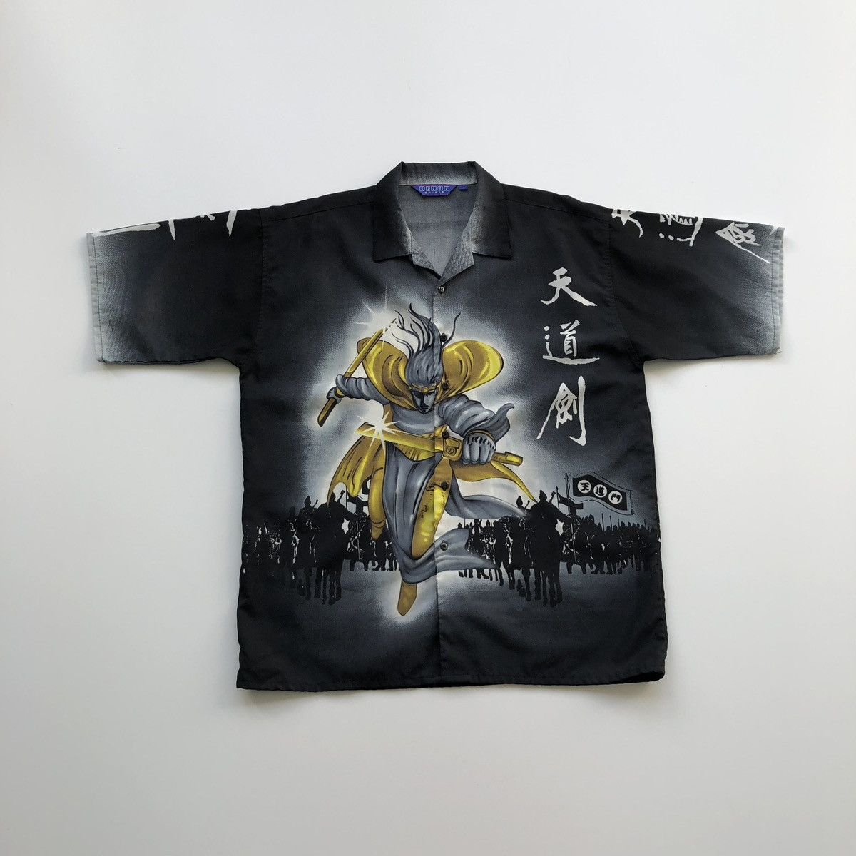 Japanese Brand × Vintage Denon Samurai Ninja Printed Vintage Button Ups Shirt Size US XL / EU 56 / 4 - 5 Thumbnail