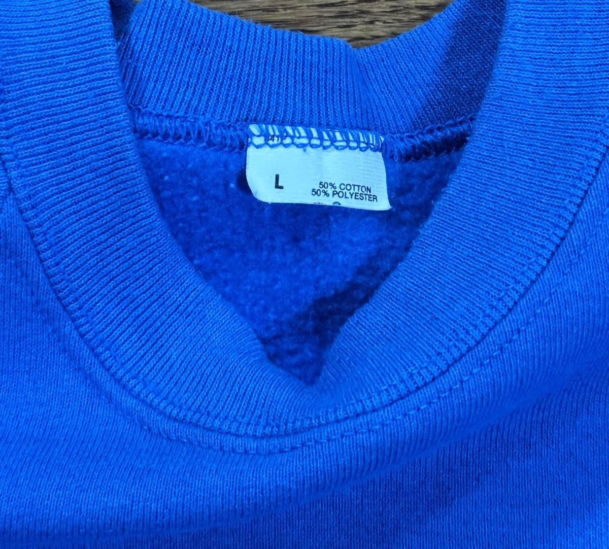 Champion Vintage Bootleg Champion Blue Spell Out Sweatshirt (Size L) Size US L / EU 52-54 / 3 - 2 Thumbnail