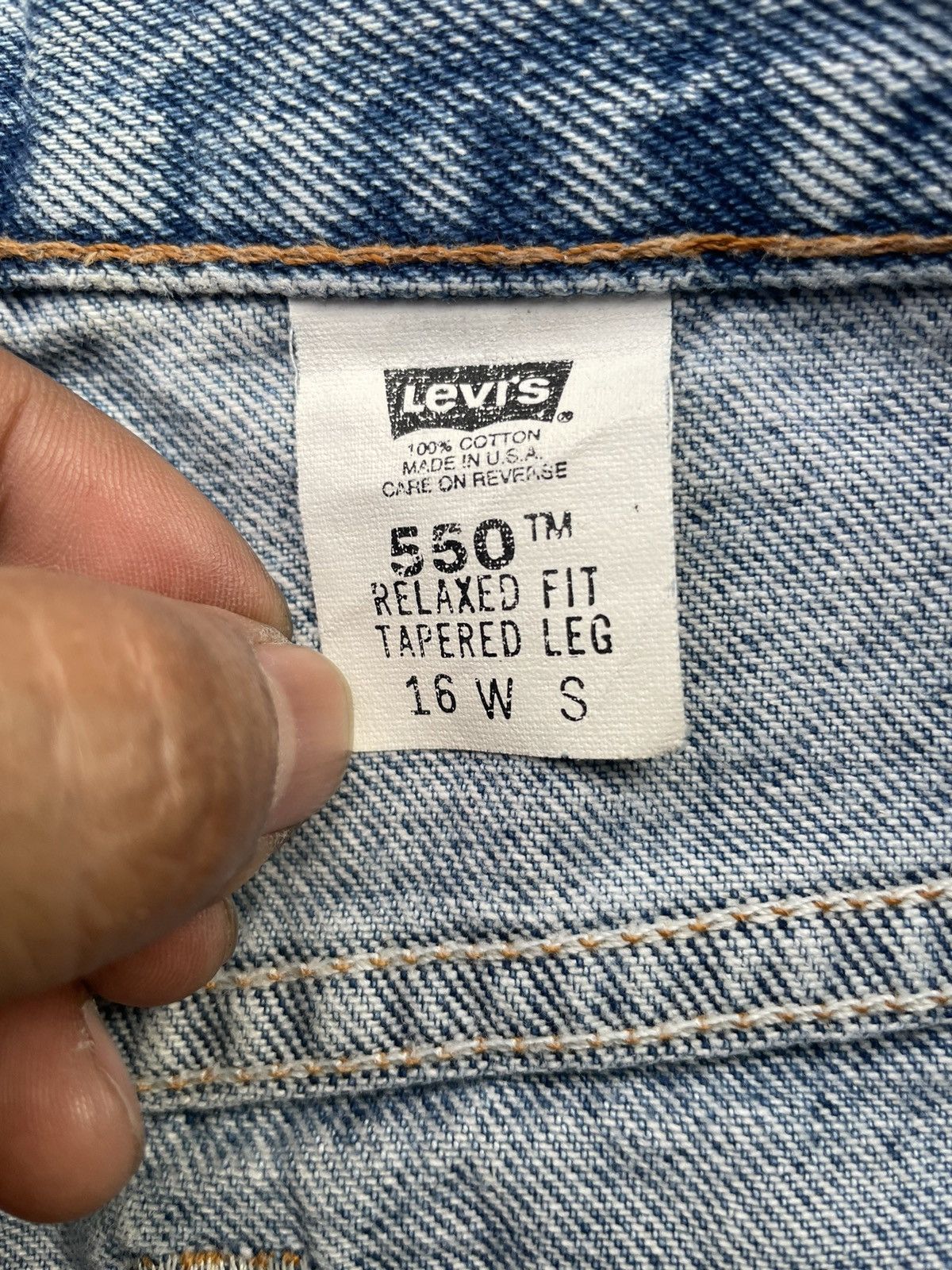 Levi's × Vintage Vintage Levis 550 Distresed Denim Size US 33 - 12 Thumbnail