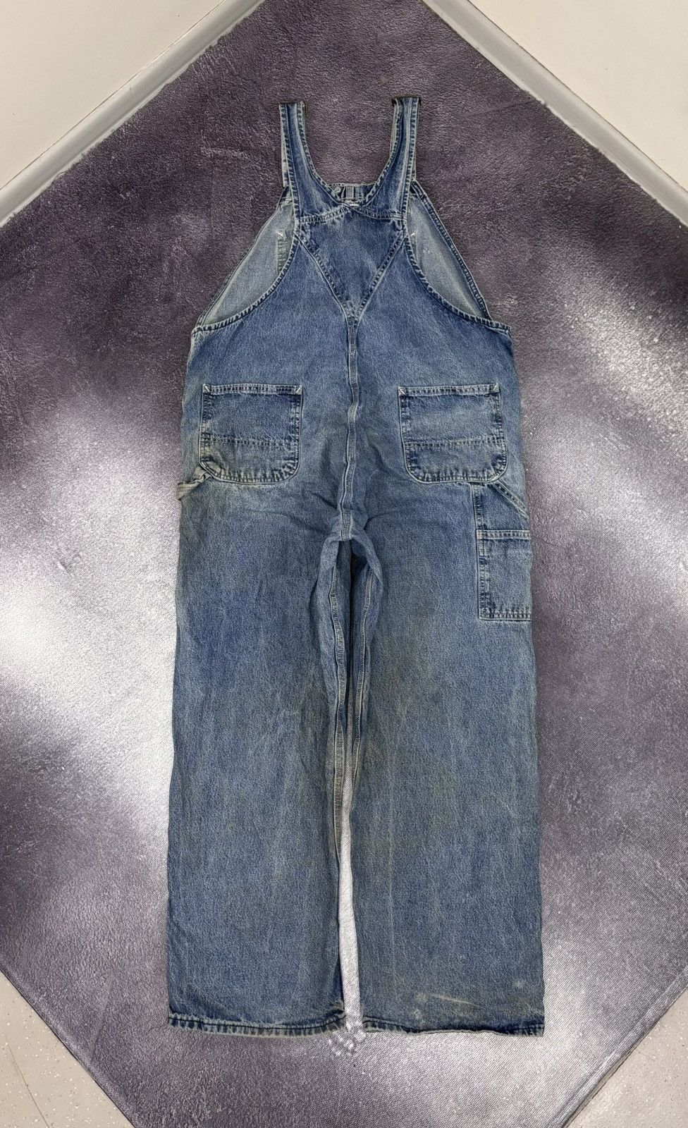 Carhartt Vintage Carhartt Bib Overalls R07 DST Blue Denim Carpenter Size US 42 / EU 58 - 2 Thumbnail