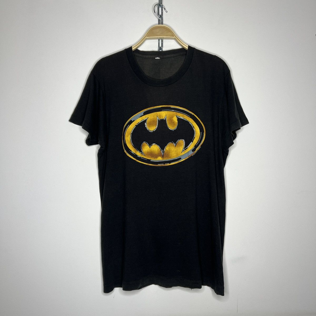 DC Comics × Vintage VINTAGE 1989 DC COMICS BATMAN OG LOGO TEE Size US M / EU 48-50 / 2 - 1 Thumbnail
