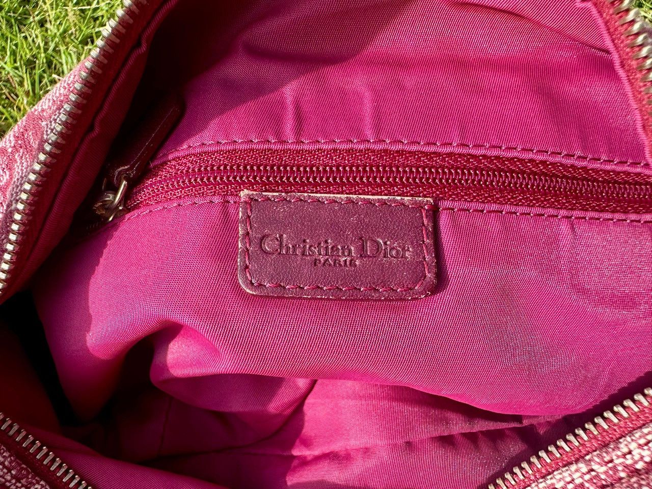 Dior Authentic Christian Dior Trotter Burgundy Monogram Pochette Size ONE SIZE - 5 Thumbnail