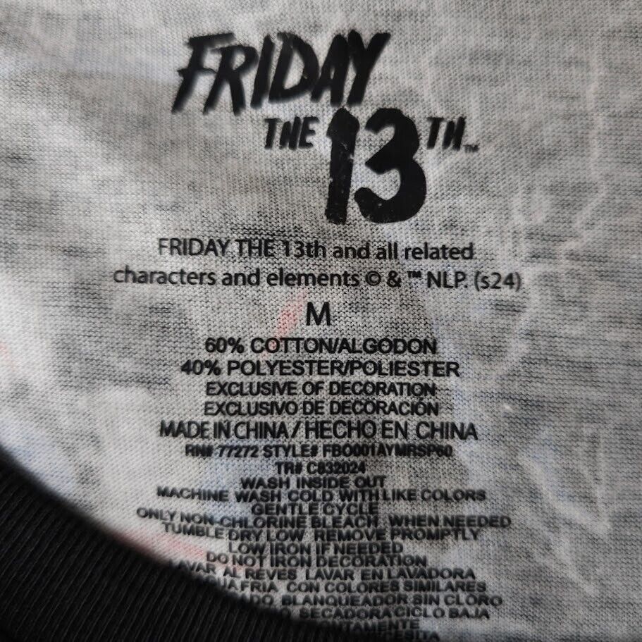 Other Friday The 13th T Shirt Mens Size Medium Black All Over Size US M / EU 48-50 / 2 - 6 Thumbnail