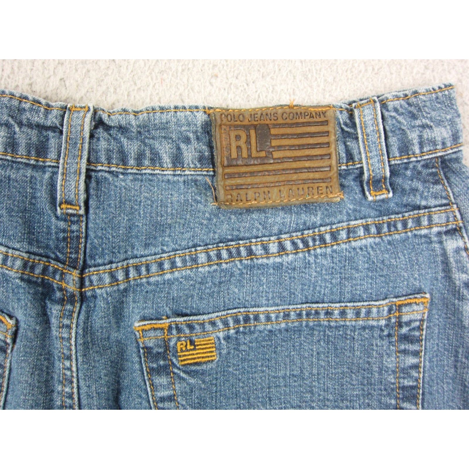 Ralph Lauren Vintage Ralph Lauren Polo Jeans Skirt Womens Sz 4 Blue A-Line Denim Back Slit Size 27" / US 4 / IT 40 - 2 Thumbnail