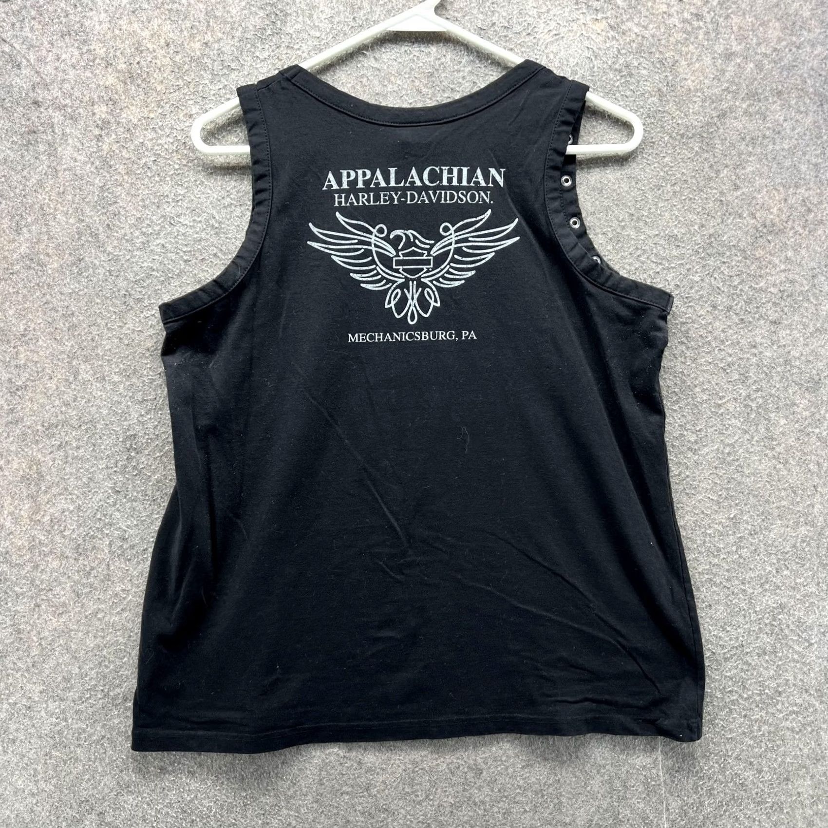 Harley Davidson Harley-Davidson Tank Top Womens XL Black Studded Scoop Neck Sleeveless Top y2k Size XL / US 12-14 / IT 48-50 - 7 Thumbnail