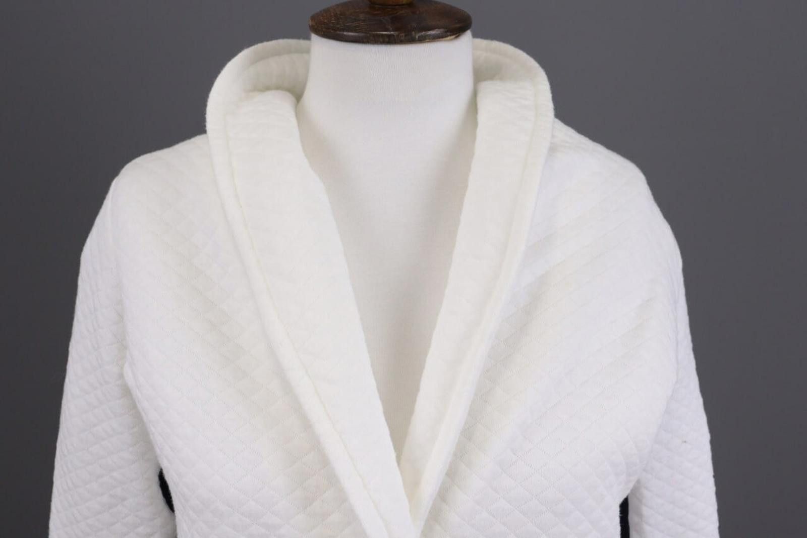 Moschino Moschino White V-Neck Wrap Long Barhrobe Rope Size L Size L / US 10 / IT 46 - 5 Thumbnail