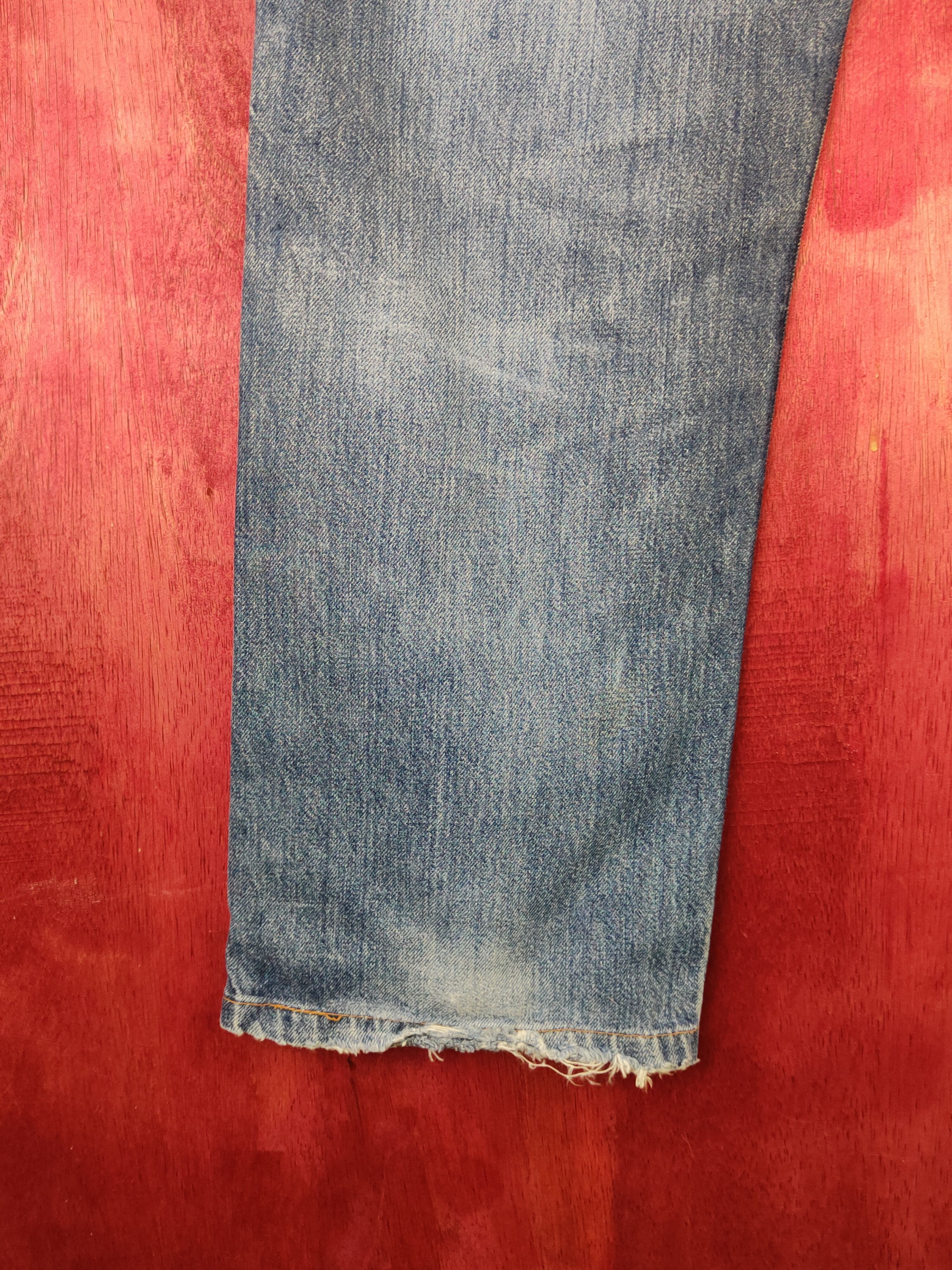 Japanese Brand Levi's Blue Distressed Ripped Jeans #S1671 Size US 31 - 10 Thumbnail
