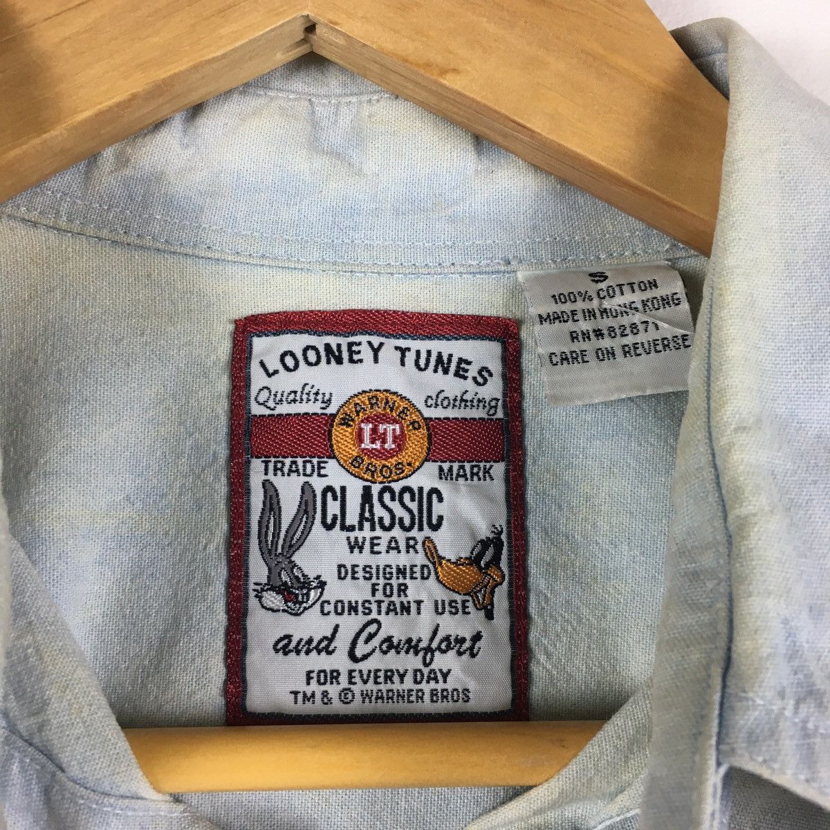 Cartoon Network × Vintage × Warner Bros Vintage Looney Tunes Long Sleeve Button Ups Shirt Size US M / EU 48-50 / 2 - 13 Thumbnail
