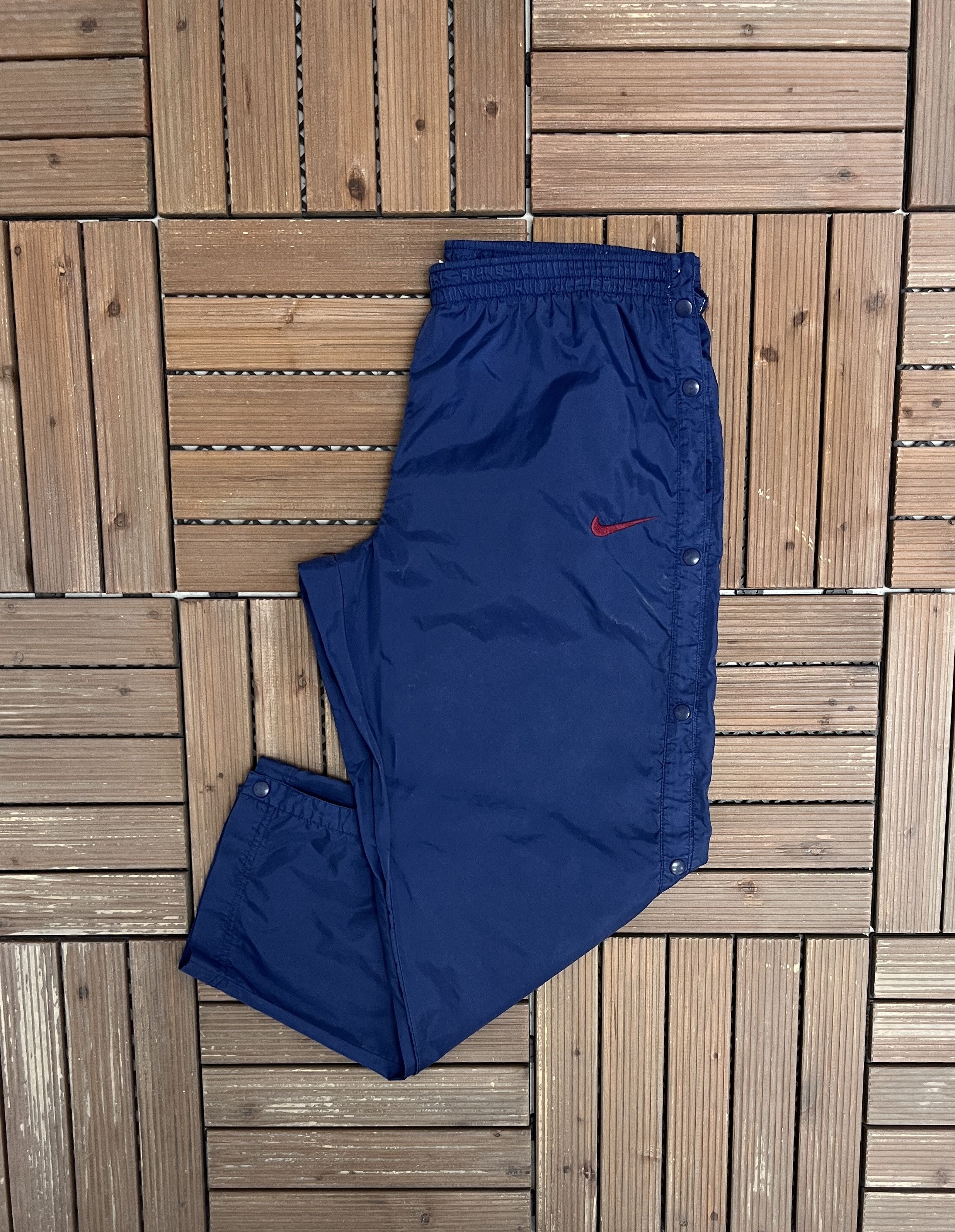 Nike × Vintage Nike Embroidered Graphic Vintage Tear Away Track Pants Size US 34 / EU 50 - 1 Thumbnail