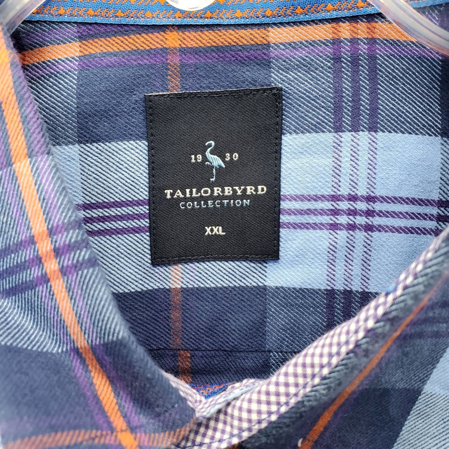 Tailorbyrd TAILORBYRD Shirt Mens XXL Multi Plaid Classic Long Sleeve Collar Button Down EUC Size US XXL / EU 58 / 5 - 7 Thumbnail