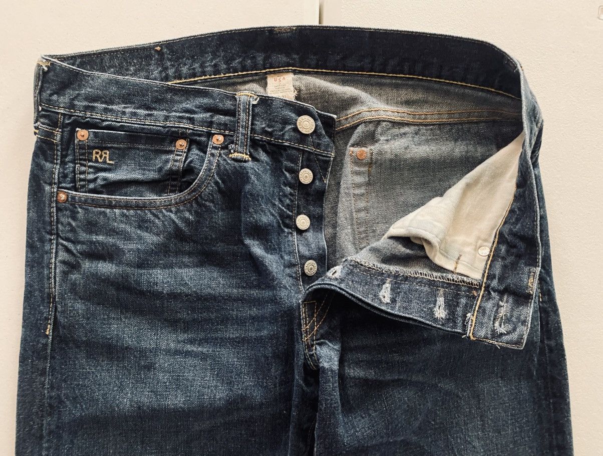 RRL Ralph Lauren RRL Slim Fit American Selvedge Still Water Wash 2 Jeans 32 Size US 32 / EU 48 - 10 Thumbnail