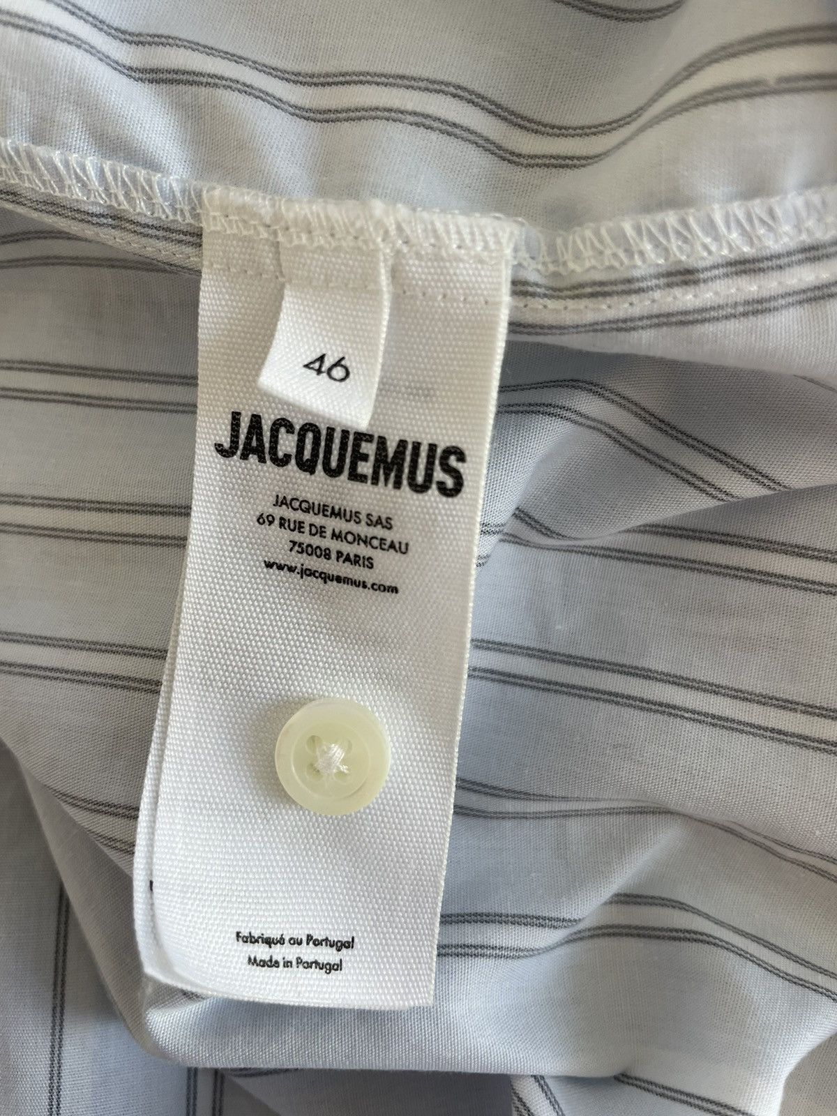 Jacquemus Jacquemus Long Sleeve Shirt - Blue Stripe Size US M / EU 48-50 / 2 - 9 Thumbnail