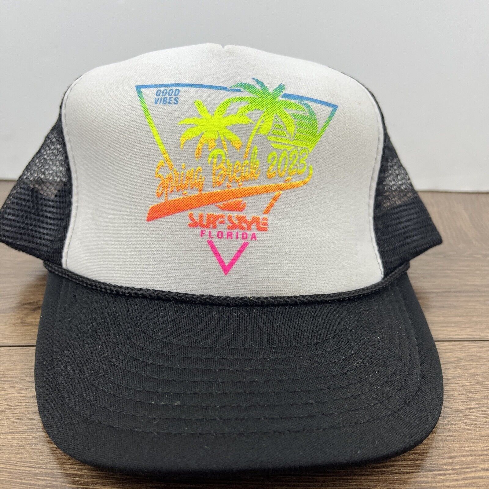 Other Spring Break 2023 Hat Surf Style Black Hat Adjustable Adult Size ONE SIZE - 5 Thumbnail