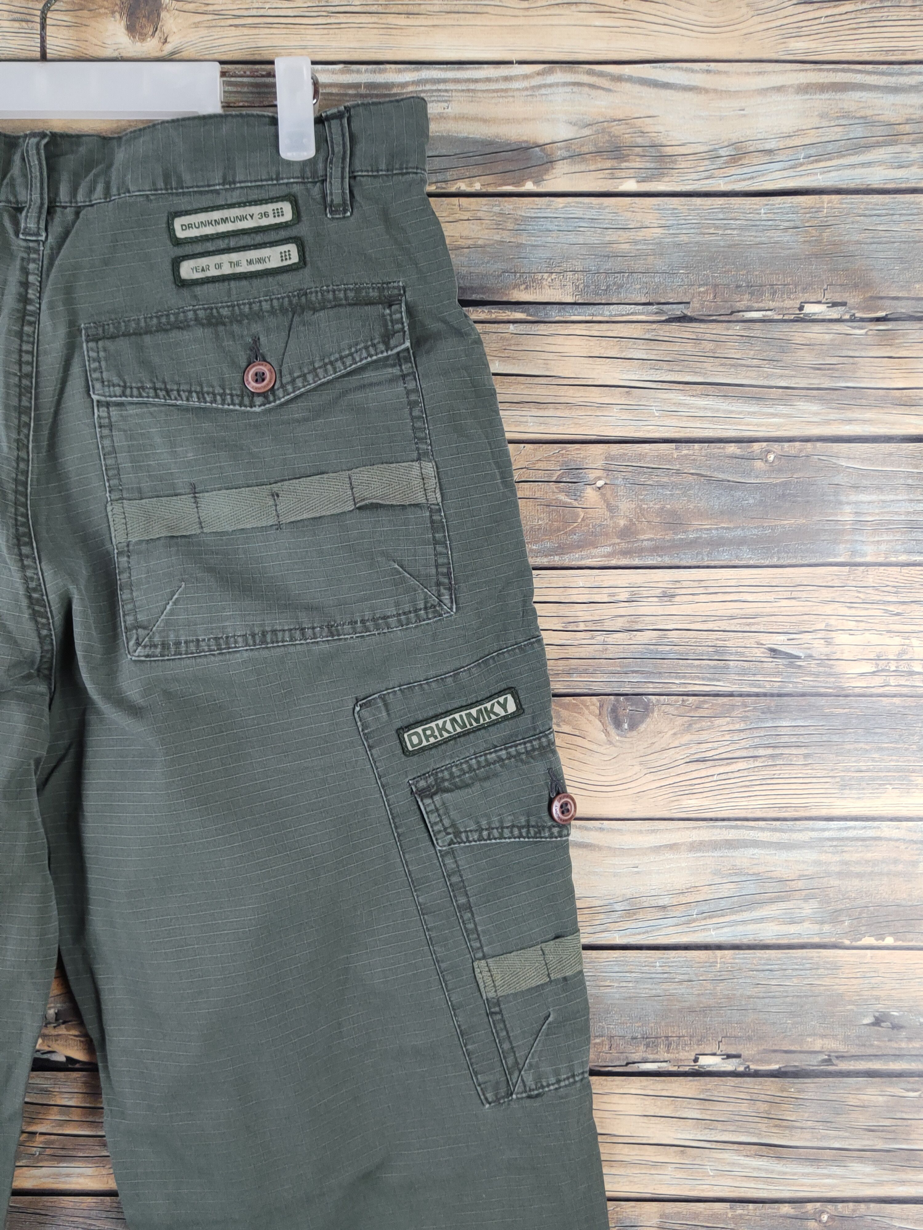 DrunknMunky DL Drunkn Munky Green Multipocket Tactical Cargo Pants #942 Size US 34 / EU 50 - 13 Thumbnail