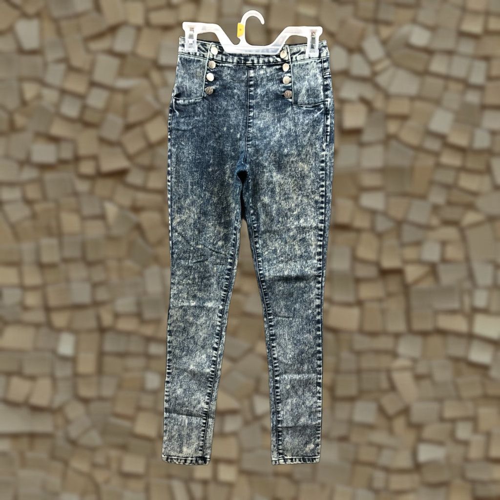 Vintage VINTAGE Crave Fame Jeans Size 3 Juniors High Rise Acid Wash Blue Denim Skinny Women Size 26" / US 2 / IT 38 - 1 Thumbnail