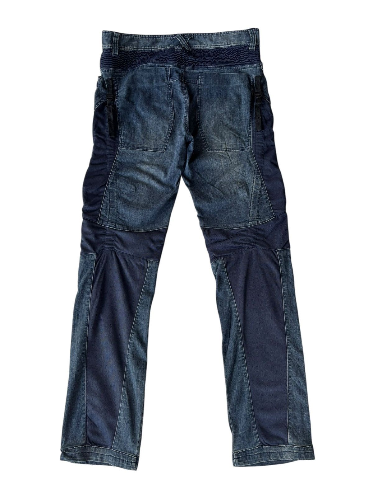 Issey Miyake 💥Vintage Moto Biker Jeans Reinforced Knee Panels Size US 32 / EU 48 - 2 Thumbnail