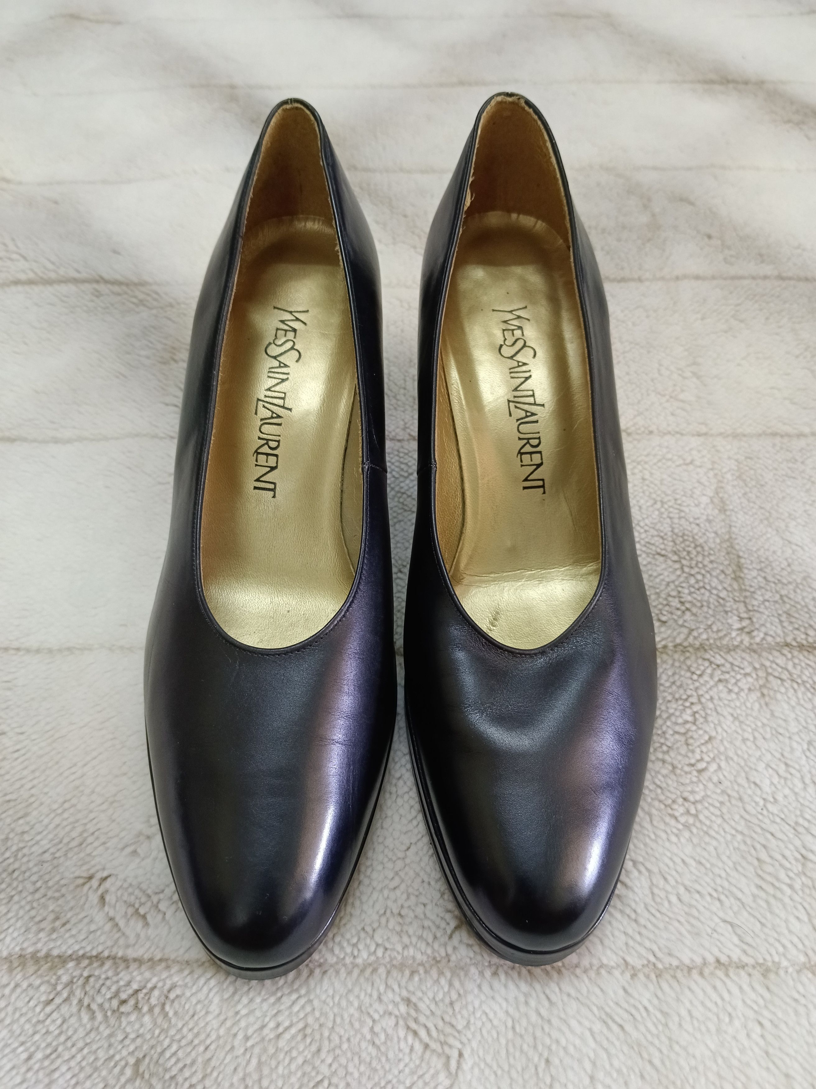 Yves Saint Laurent Yves Saint Laurent Leather Black Heels Size US 6.5 / IT 36.5 - 2 Thumbnail