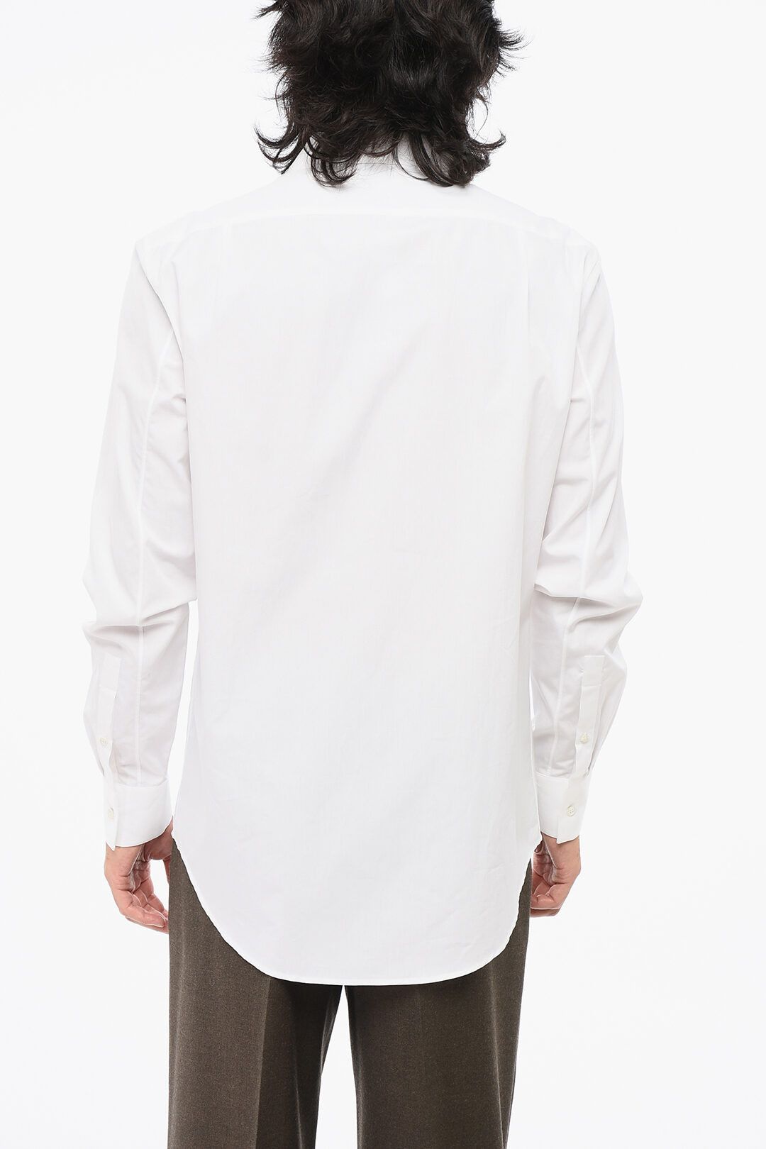 Alexander McQueen og1mm0925 Poplin Cotton Shirt in White Size US M / EU 48-50 / 2 - 2 Thumbnail