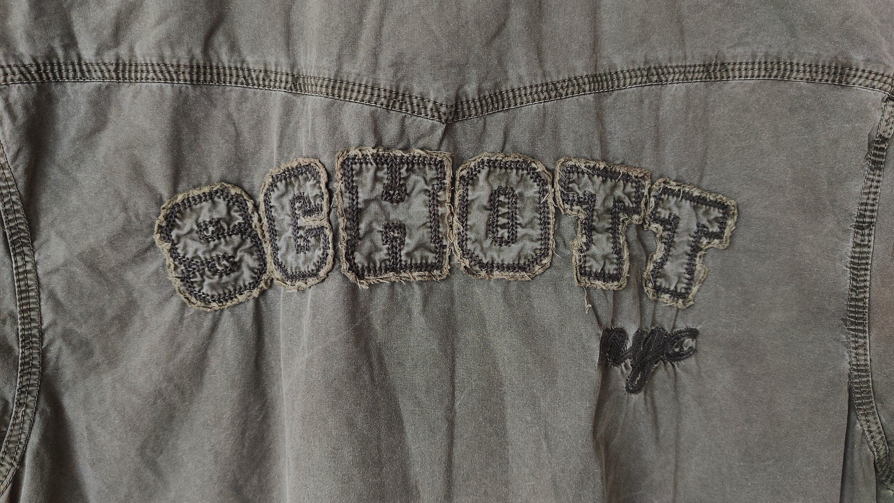 Schott Schott NYC Military Army Spell Out Short Sleeve Button Shirt Size US L / EU 52-54 / 3 - 7 Thumbnail