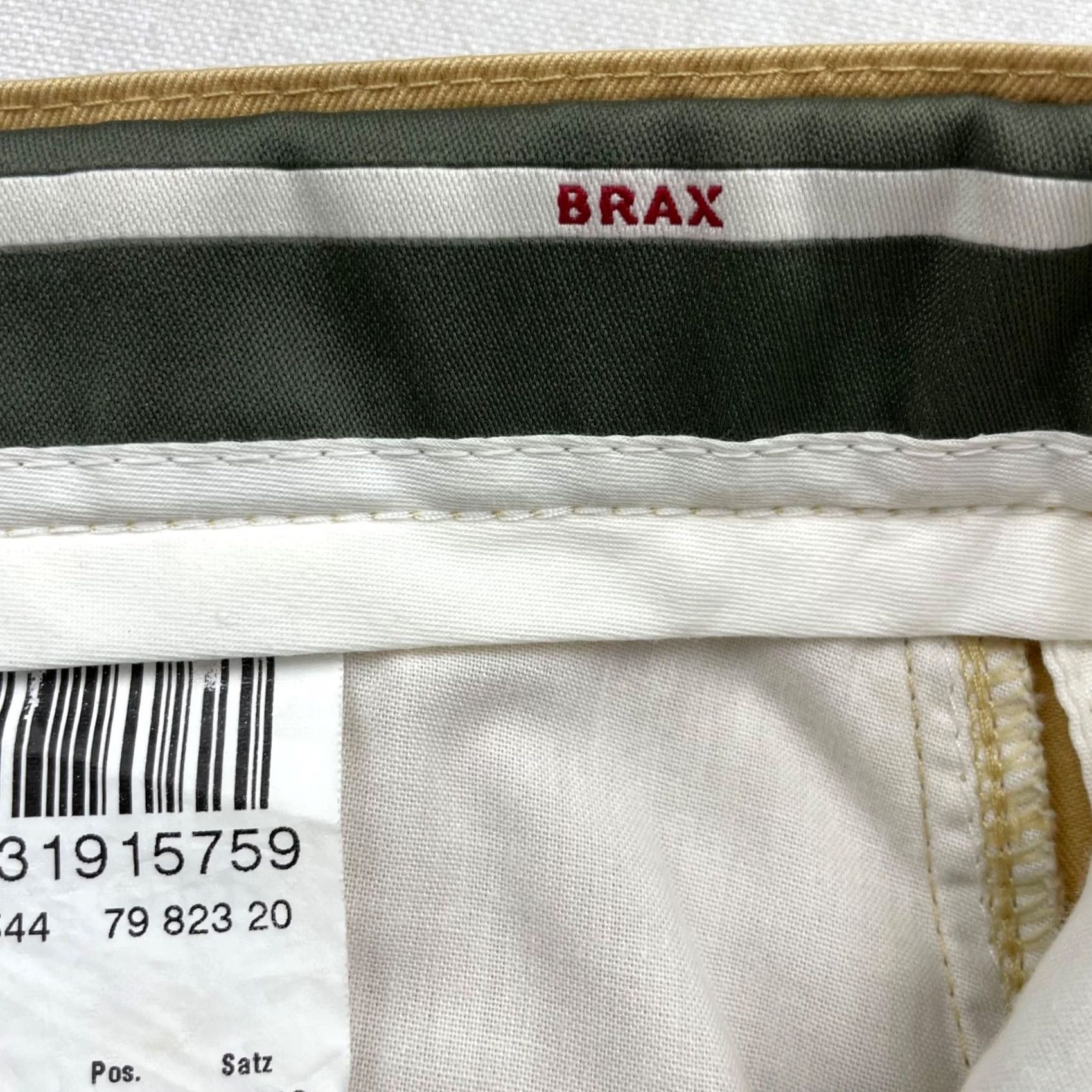BRAX BRAX Men's Eric Chino Pants 33x30 Khaki/Tan Cotton Flat Front Casual Size US 33 - 7 Thumbnail