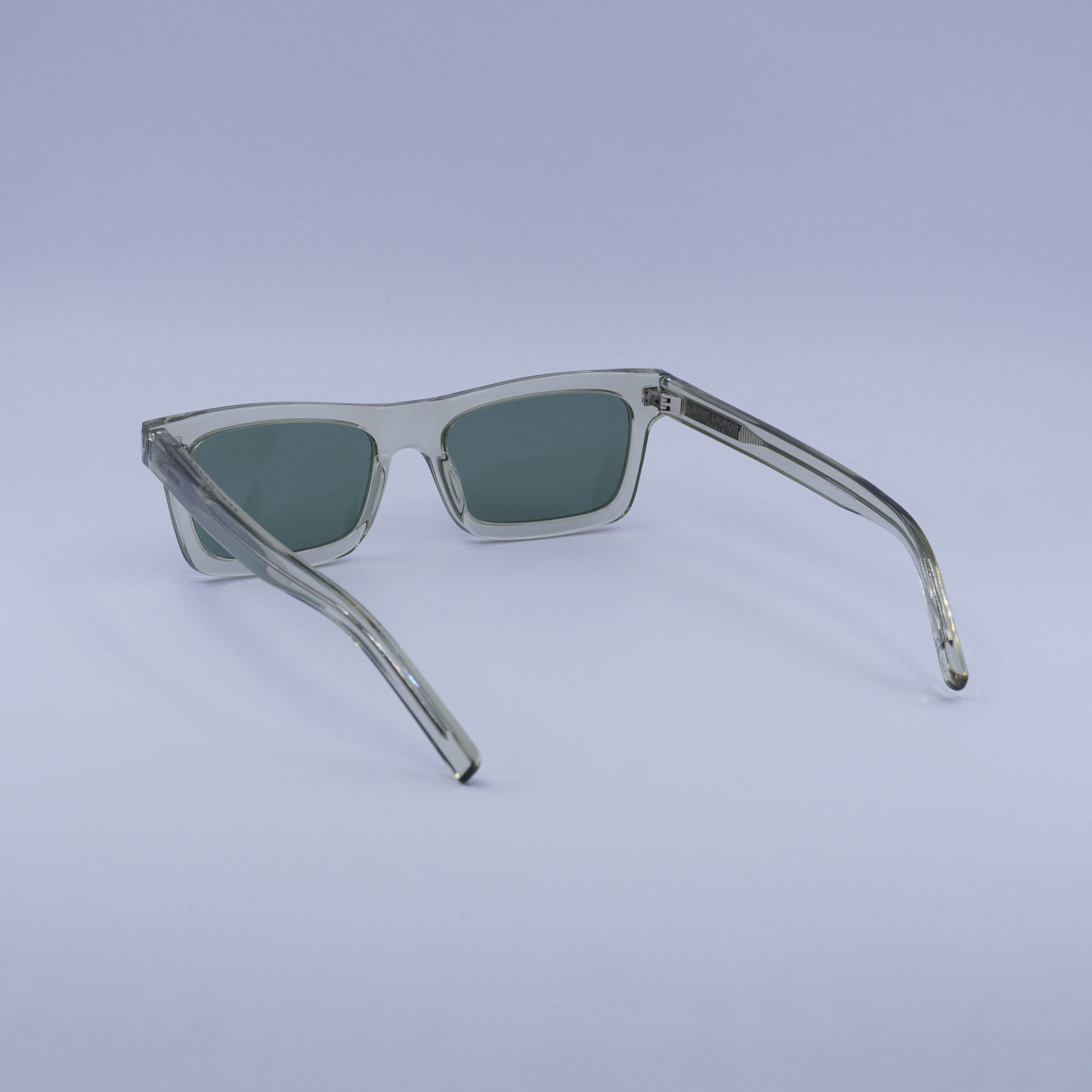 Saint Laurent Paris Saint Laurent SL461 BETTY 015 Sunglasses Green Rectangle Size ONE SIZE - 8 Thumbnail