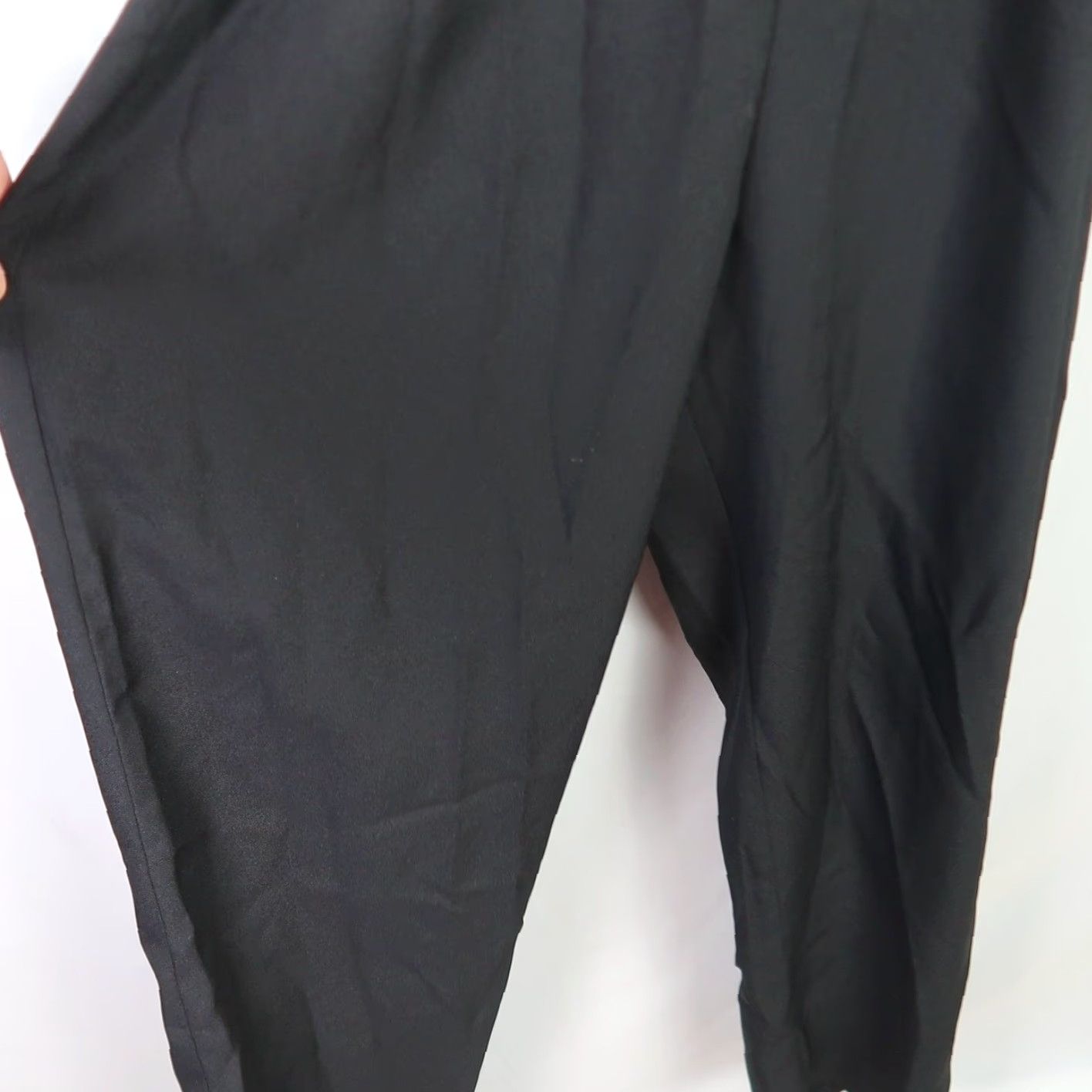 Vintage VINTAGE J.R. Nites Black Sheer Sleeve Jumpsuit 10P Women Petites One-Piece 90s 80s Formal Party/Cocktail Womens Size 32" / US 10 / IT 46 - 4 Thumbnail