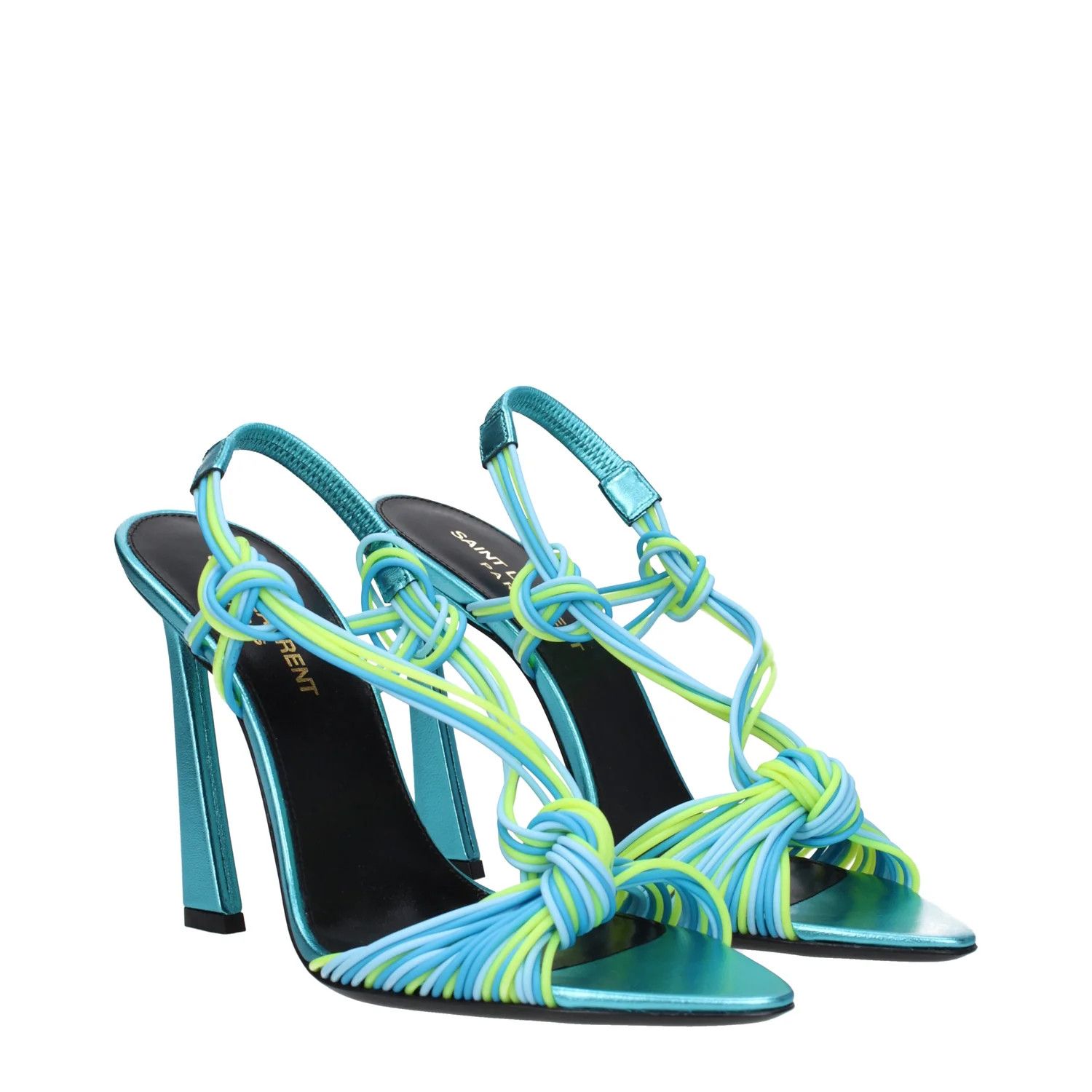 Saint Laurent Paris ob1o1e1224 Rubber Sandals in Blue/Cerulean Size US 8.5 / IT 38.5 - 2 Thumbnail
