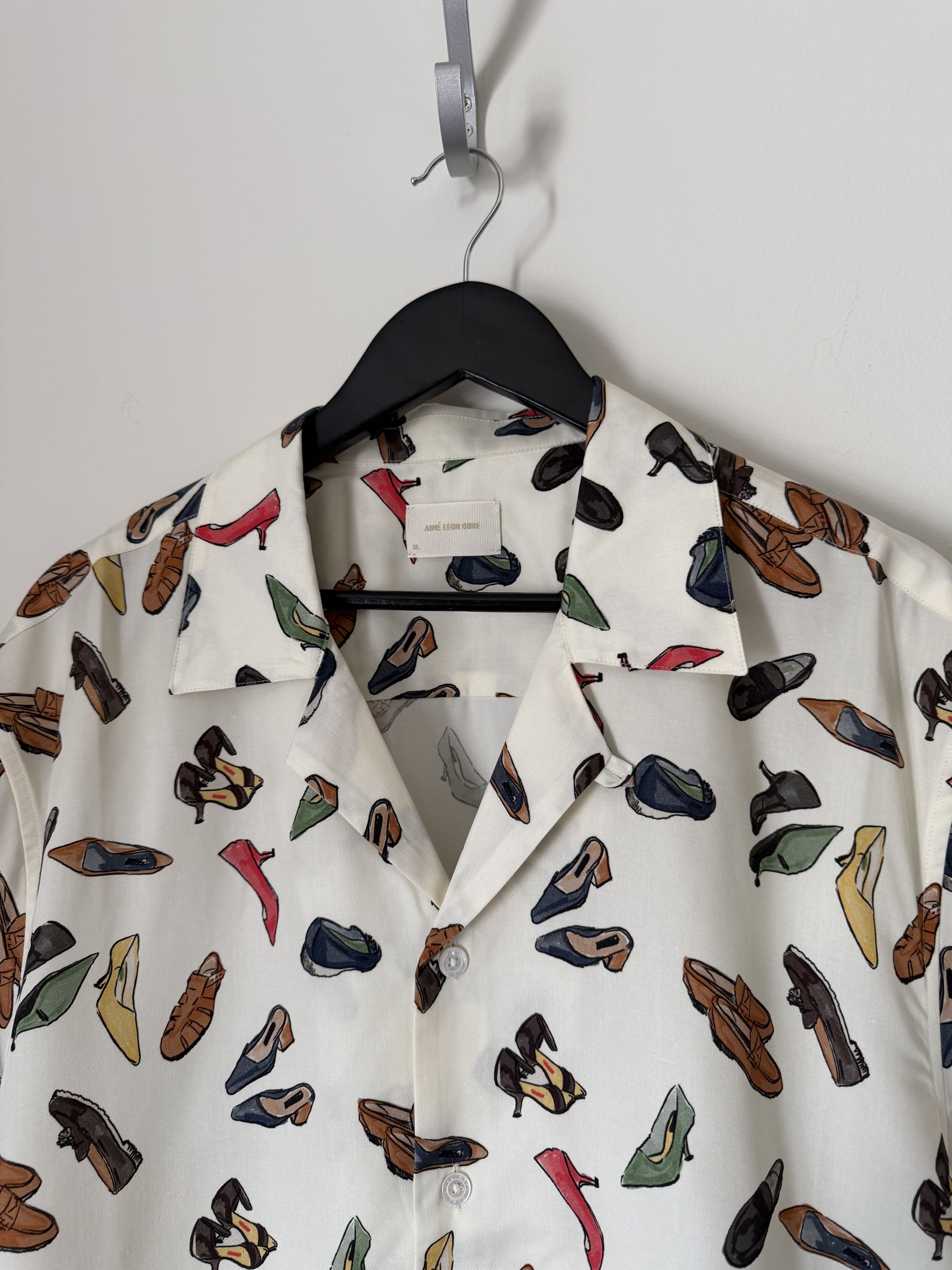 Aime Leon Dore Aime Leon Dore Shoes Printed Leisure Shirt in White Size US XL / EU 56 / 4 - 2 Thumbnail