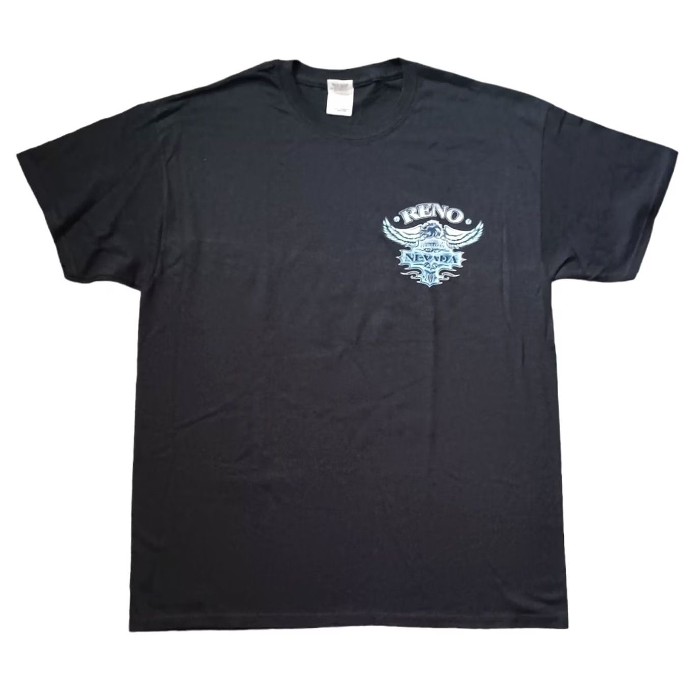 Gildan Reno NV Bike Rally Mens Shirt L Black 19th Anniversary Double Side Graphic 2013 Size US L / EU 52-54 / 3 - 3 Thumbnail