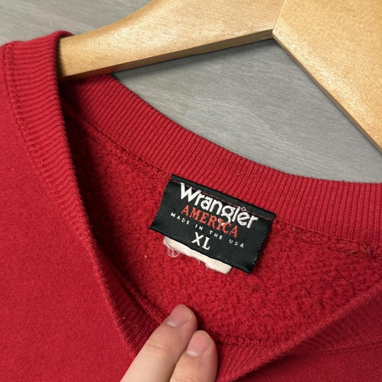 Wrangler Vintage Wrangler America Red Boxy Blank Crewneck Xl Size US XL / EU 56 / 4 - 2 Thumbnail