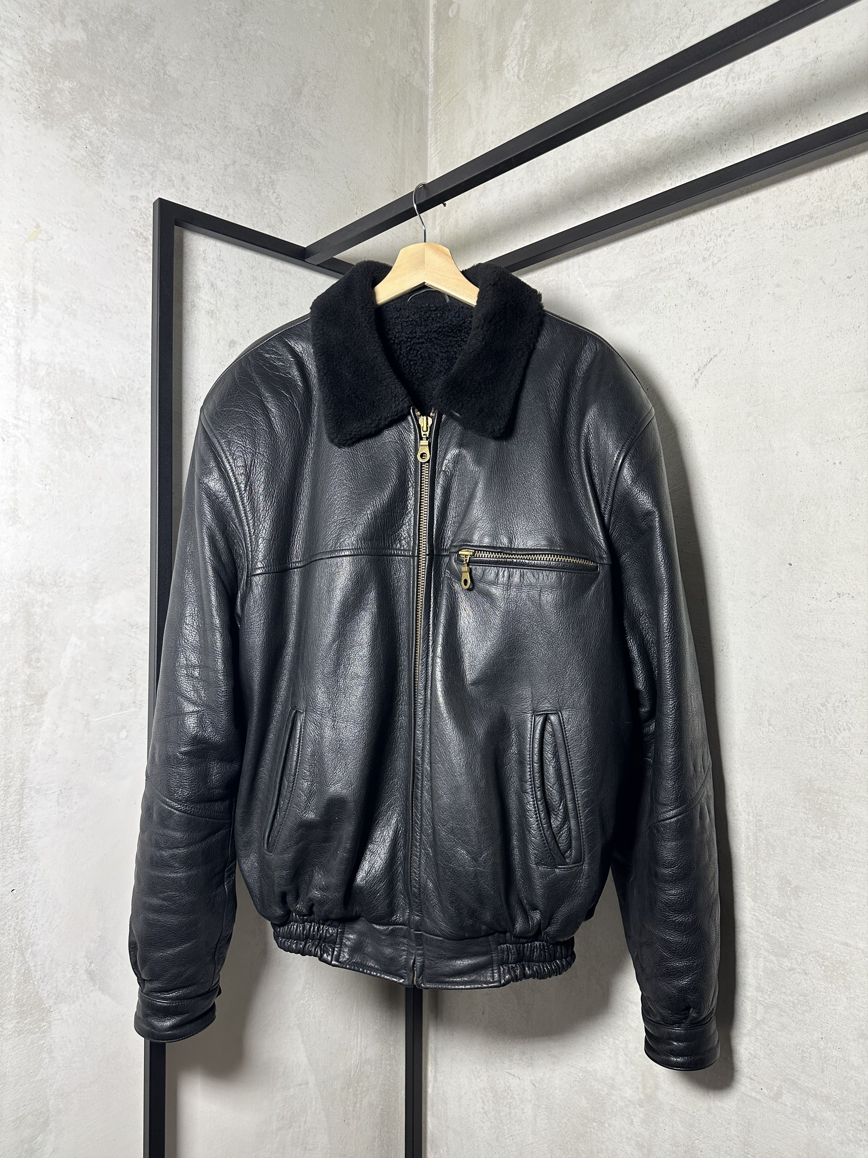 Genuine Leather Vintage Aviator Shearling Leather Jacket Size US L / EU 52-54 / 3 - 1 Thumbnail