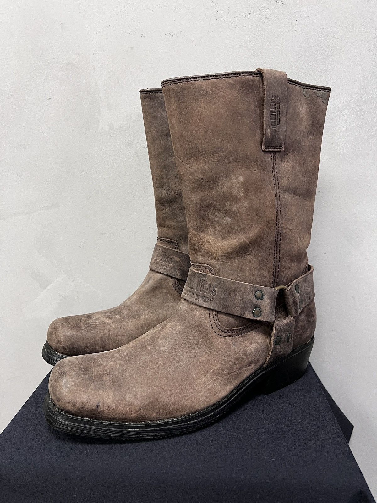 Western Rise Retro vintage guidi style leather moto boots Harley Davidson Size US 11 / EU 44 - 5 Thumbnail