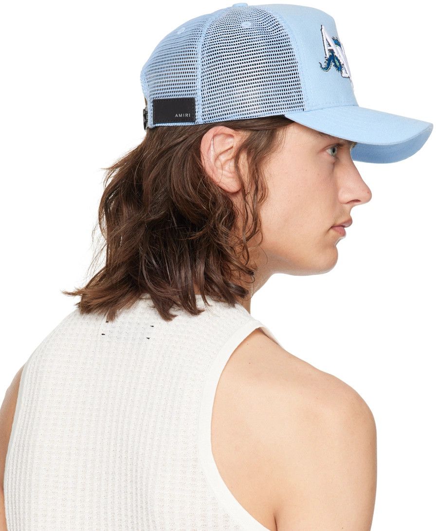 Amiri oc11z0225 Size: OS / Dragon Trucker Hat / Cap in Air Blue Size ONE SIZE - 4 Thumbnail