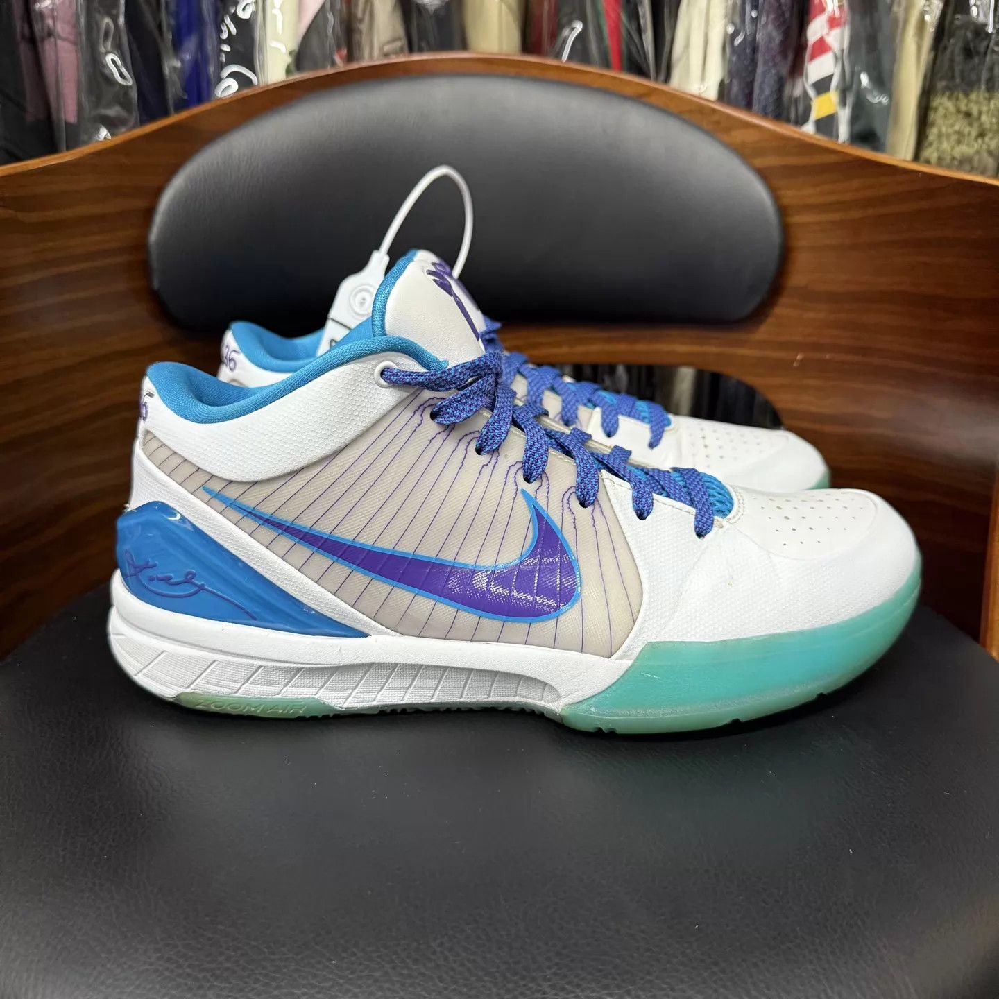Nike Kobe 4 White Blue Draft Day All-Star 42.5 Size US 9.5 / EU 42-43 - 4 Thumbnail