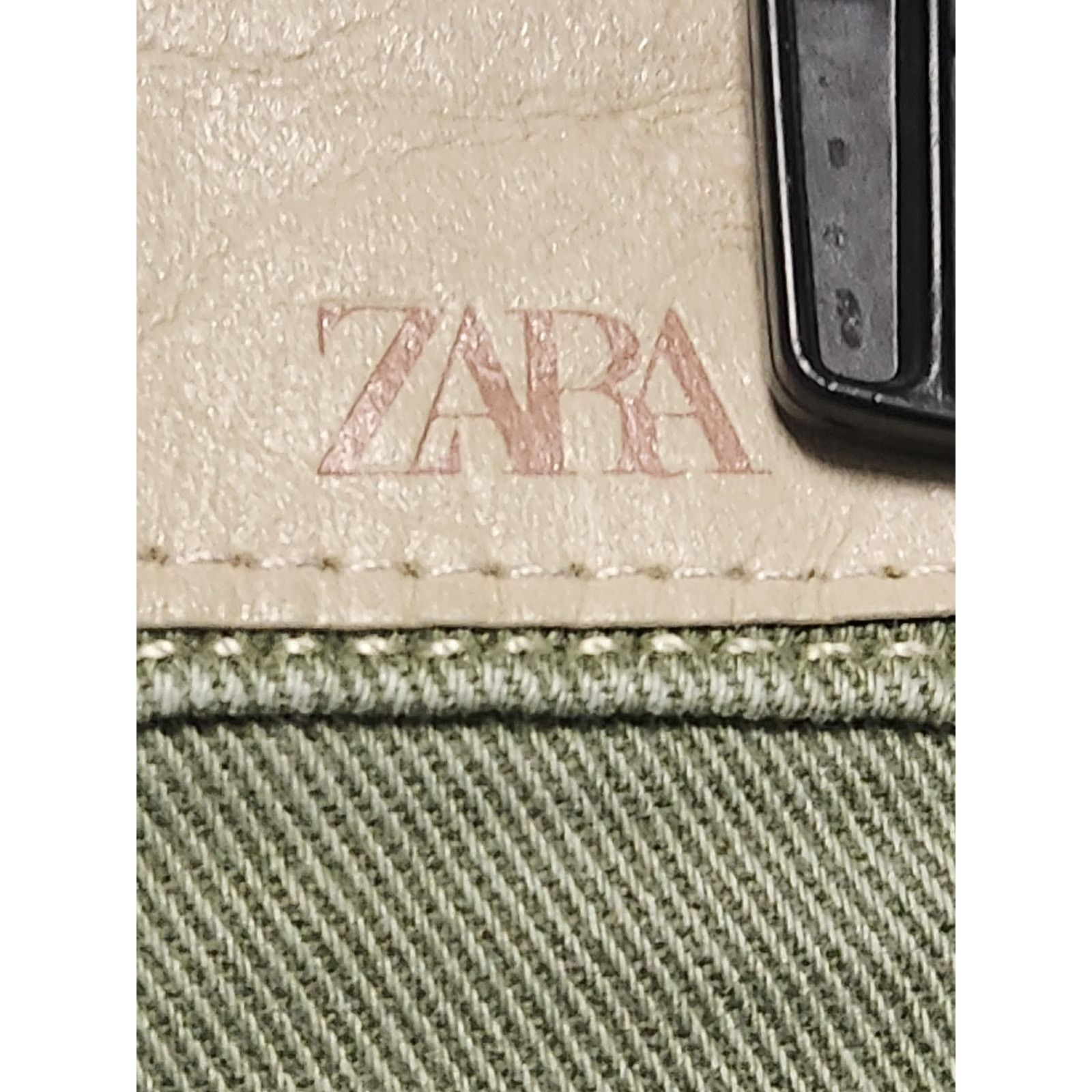 Zara Zara Mini Skirt Kids 13-14 NWOT Olive/Green Denim Size 36" / US 14 / IT 50 - 4 Thumbnail