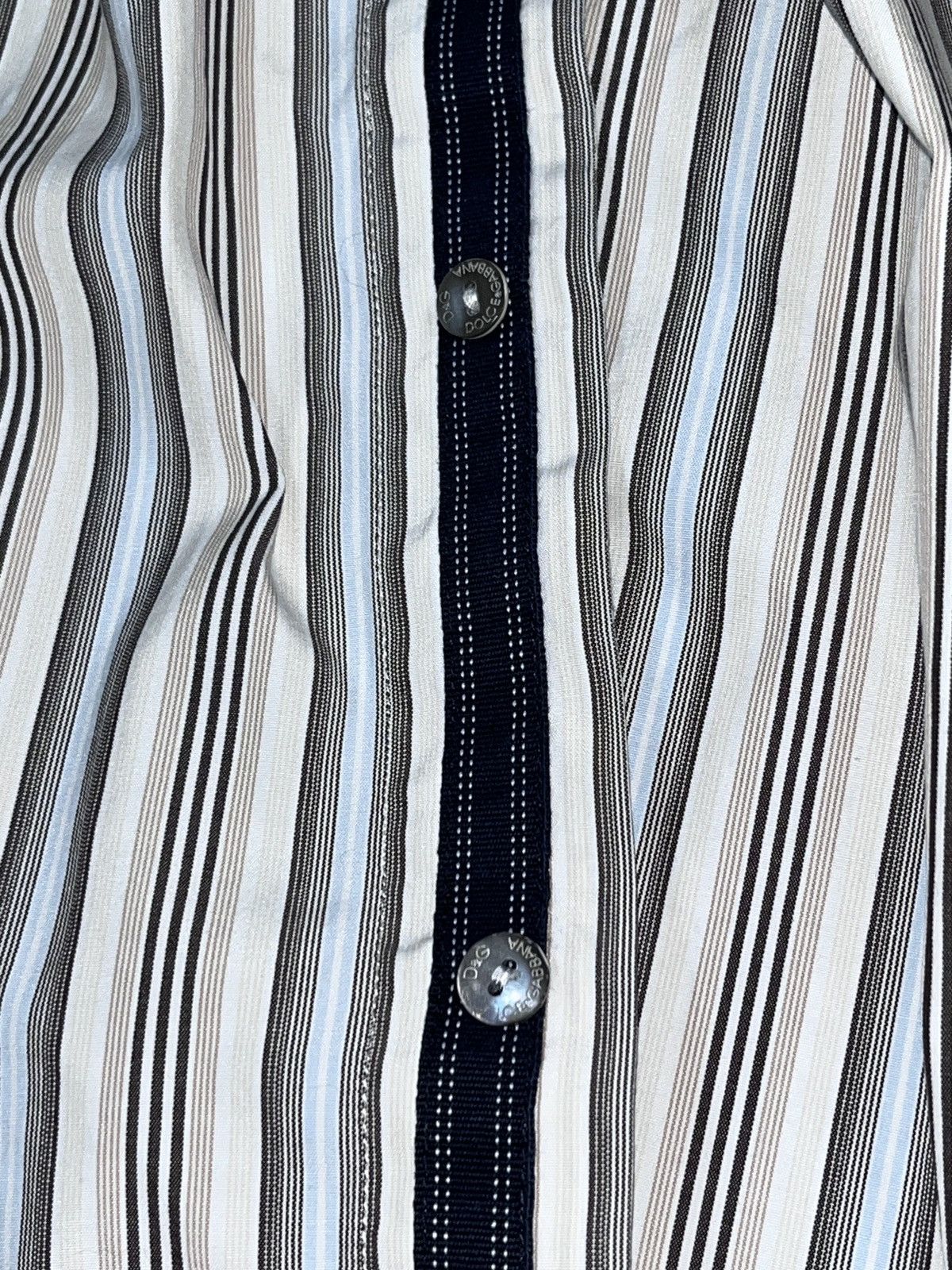 Dolce & Gabbana Vintage Dolce & Gabbana y2k Striped Italy Shirt Button Ups Size US M / EU 48-50 / 2 - 8 Thumbnail